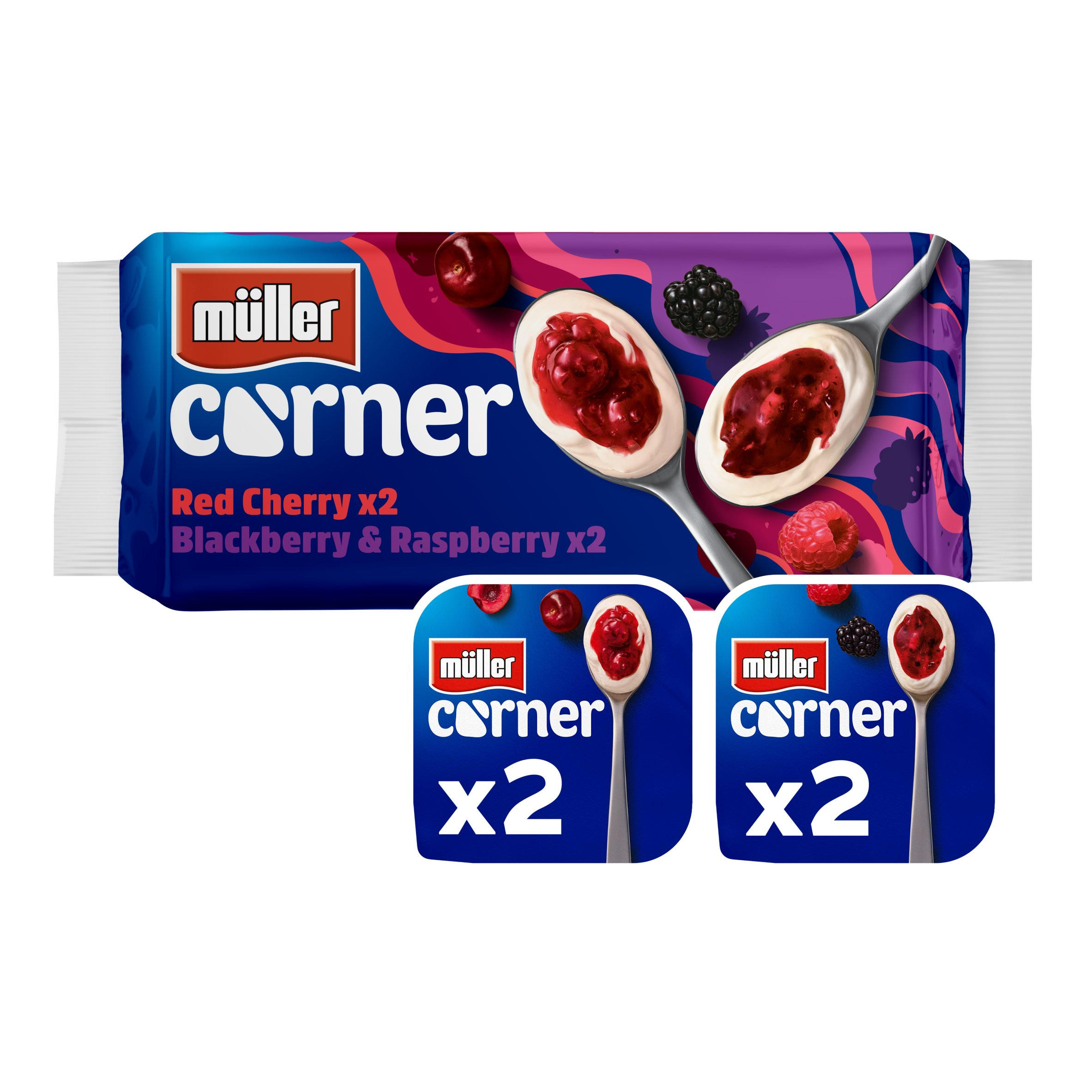 Müller Corner Mixed Red Fruits Yogurts 4 x 136g (544g)