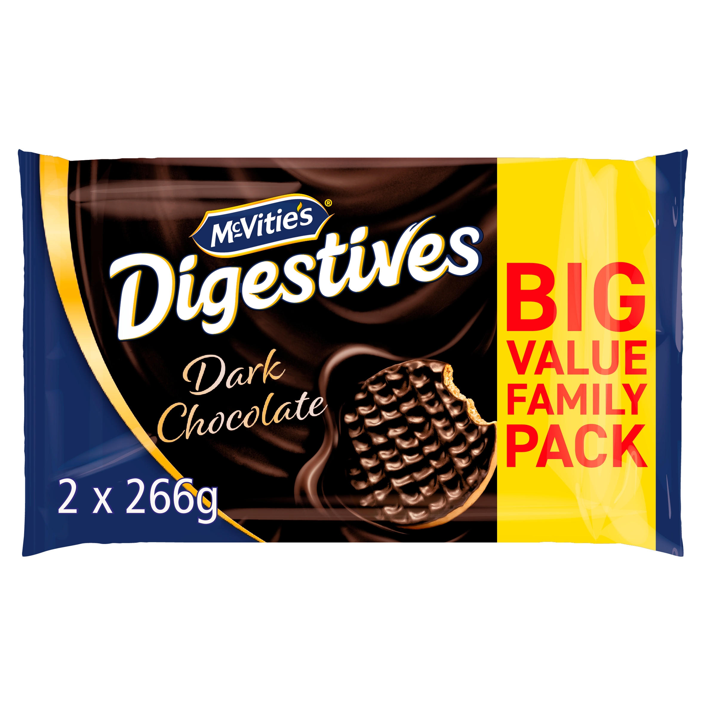McVitie's Dark Chocolate Digestive Biscuits Twin Pack 2 x 266g