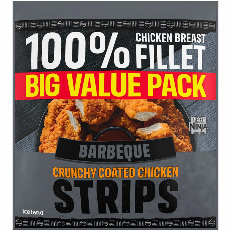 Iceland Barbeque Crunchy Coated Chicken Strips 850g