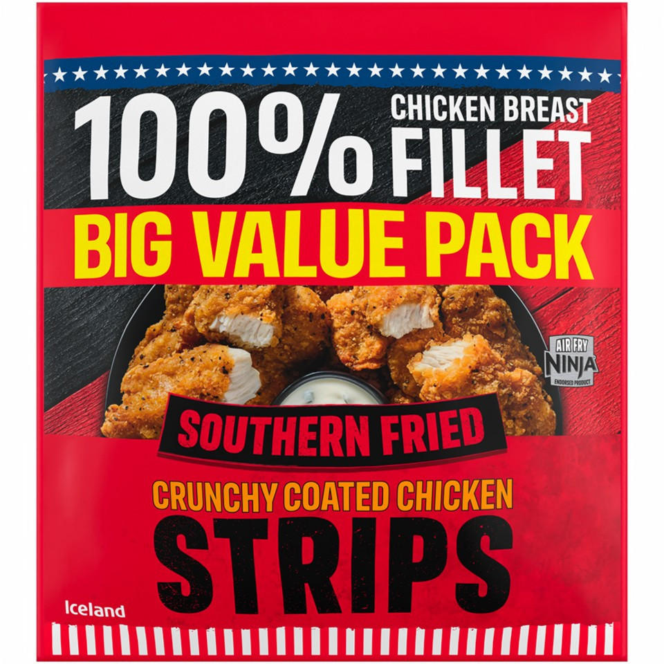 Iceland Southern Fried Crunchy Coated Chicken Strips 850g