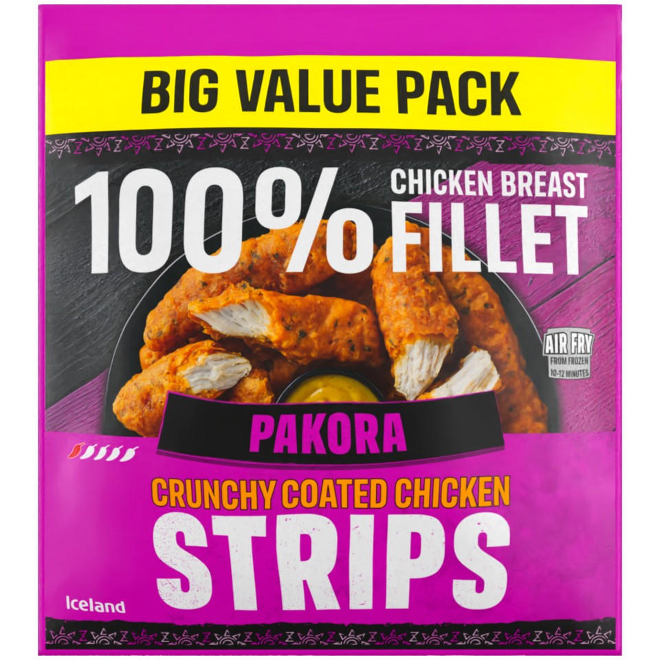 Iceland Pakora Crunchy Coated Chicken Strips 850g