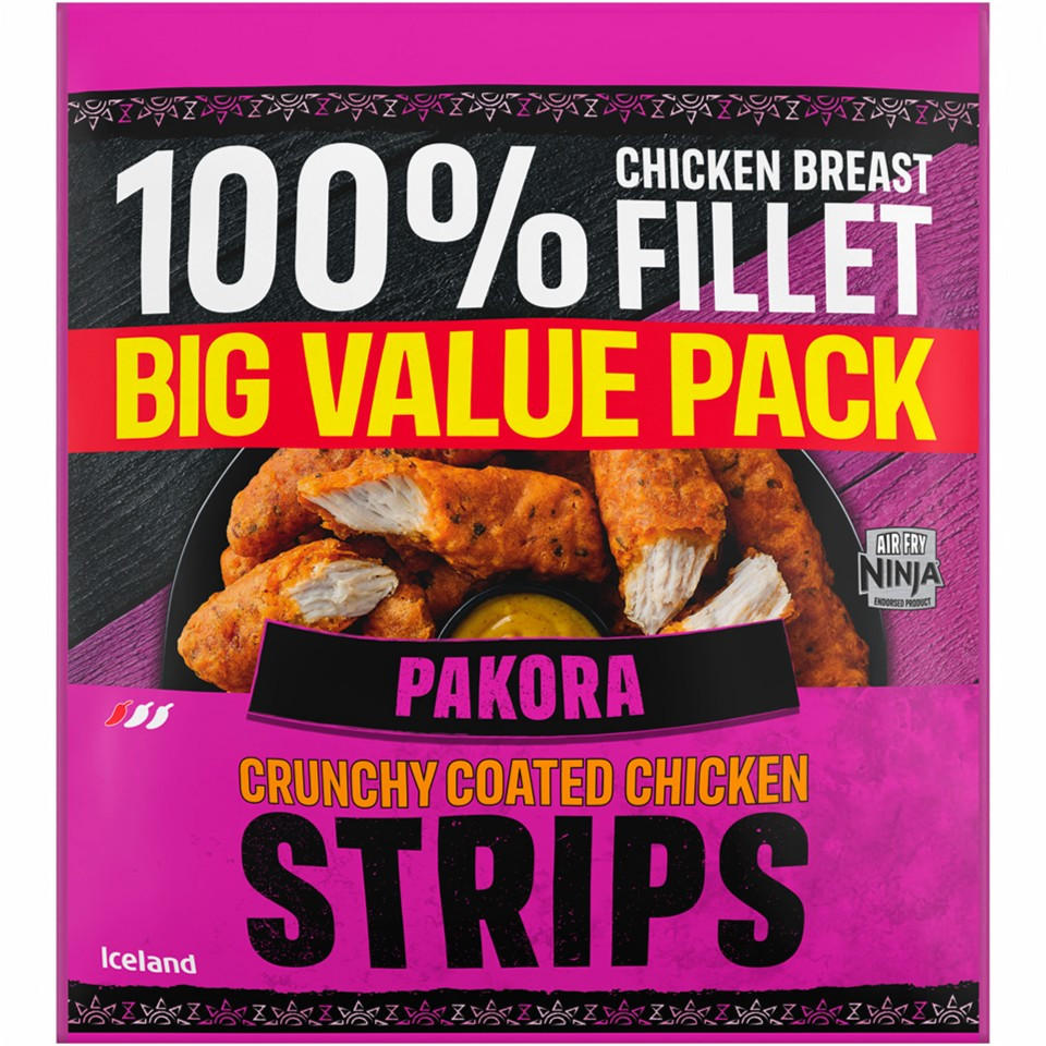 Iceland Pakora Crunchy Coated Chicken Strips 850g