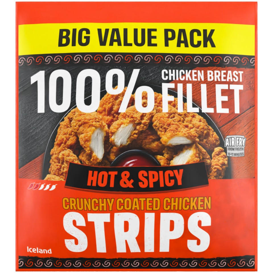 Iceland Hot & Spicy Crunchy Coated Chicken Strips 850g