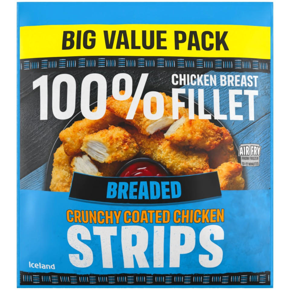 Iceland Breaded Crunchy Coated Chicken Strips 850g