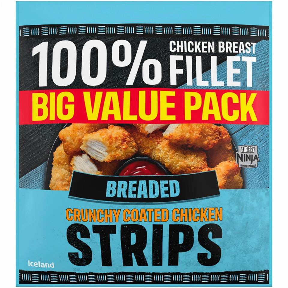 Iceland Breaded Crunchy Coated Chicken Strips 850g