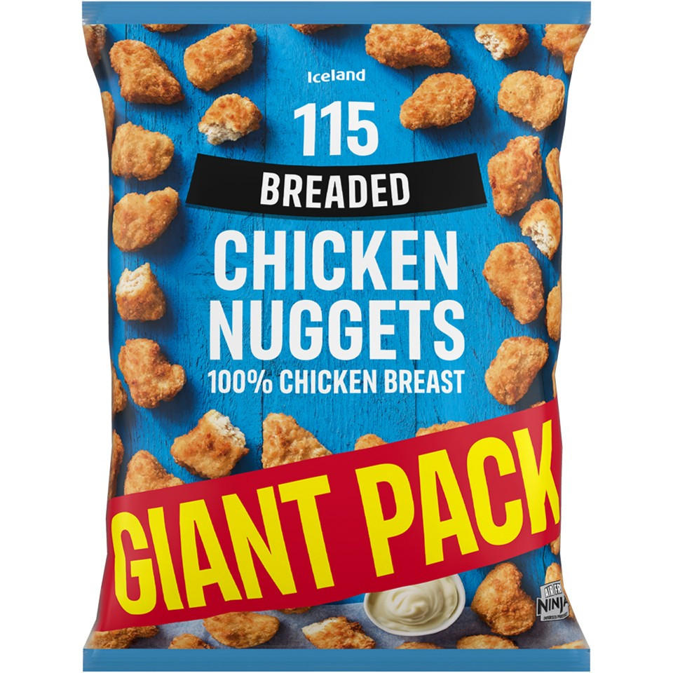 Iceland 115 (approx.) Breaded Chicken Nuggets 1.61kg