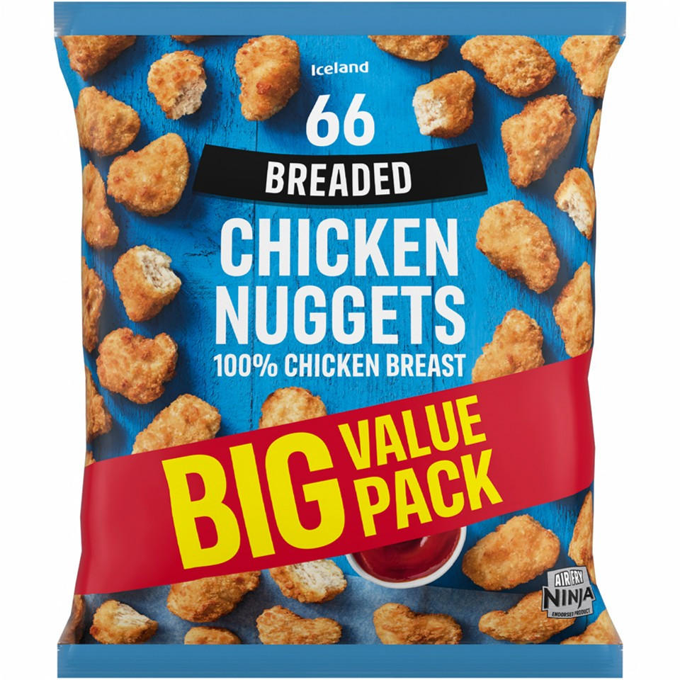 Iceland 66 (approx.) Breaded Chicken Nuggets 924g