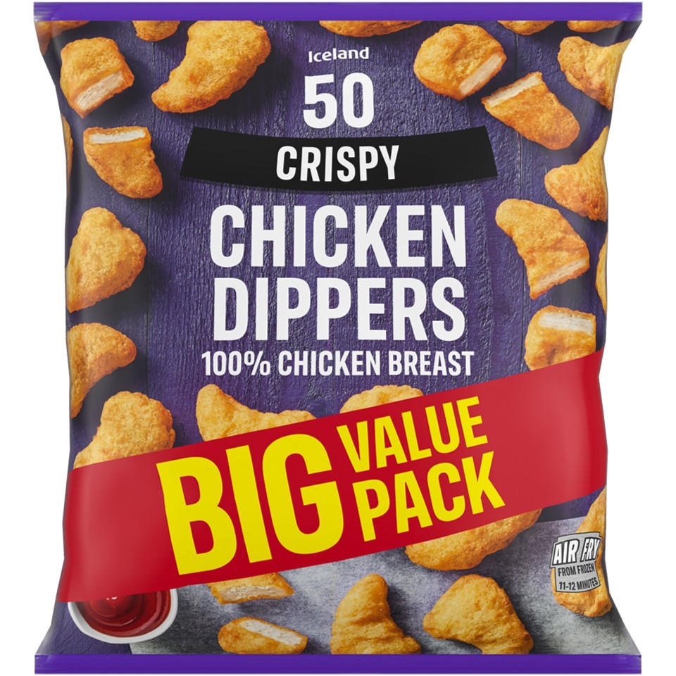 Iceland 50 (approx.) Crispy Chicken Breast Dippers 900g