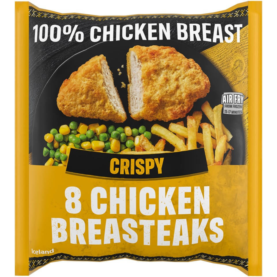 Iceland 8 (approx.) Crispy Chicken Breasteaks 680g