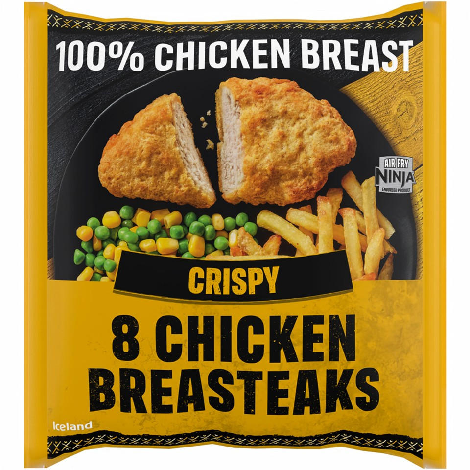 Iceland 8 Crispy Chicken Breasteaks 680g