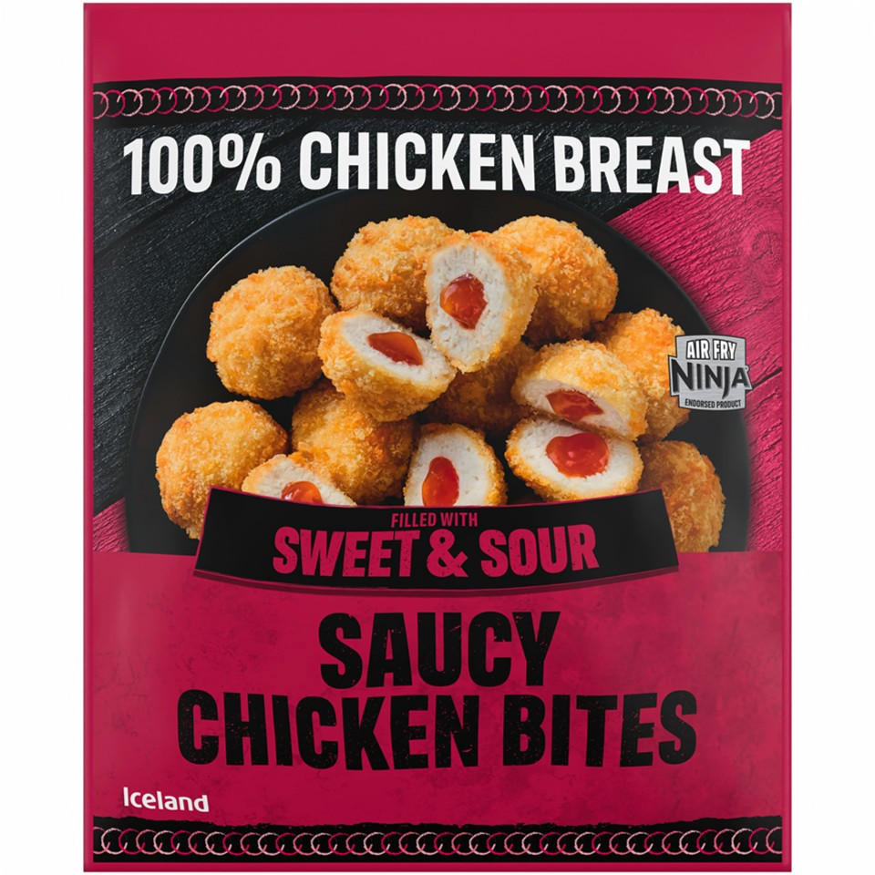 Iceland Sweet & Sour Saucy Chicken Bites 504g