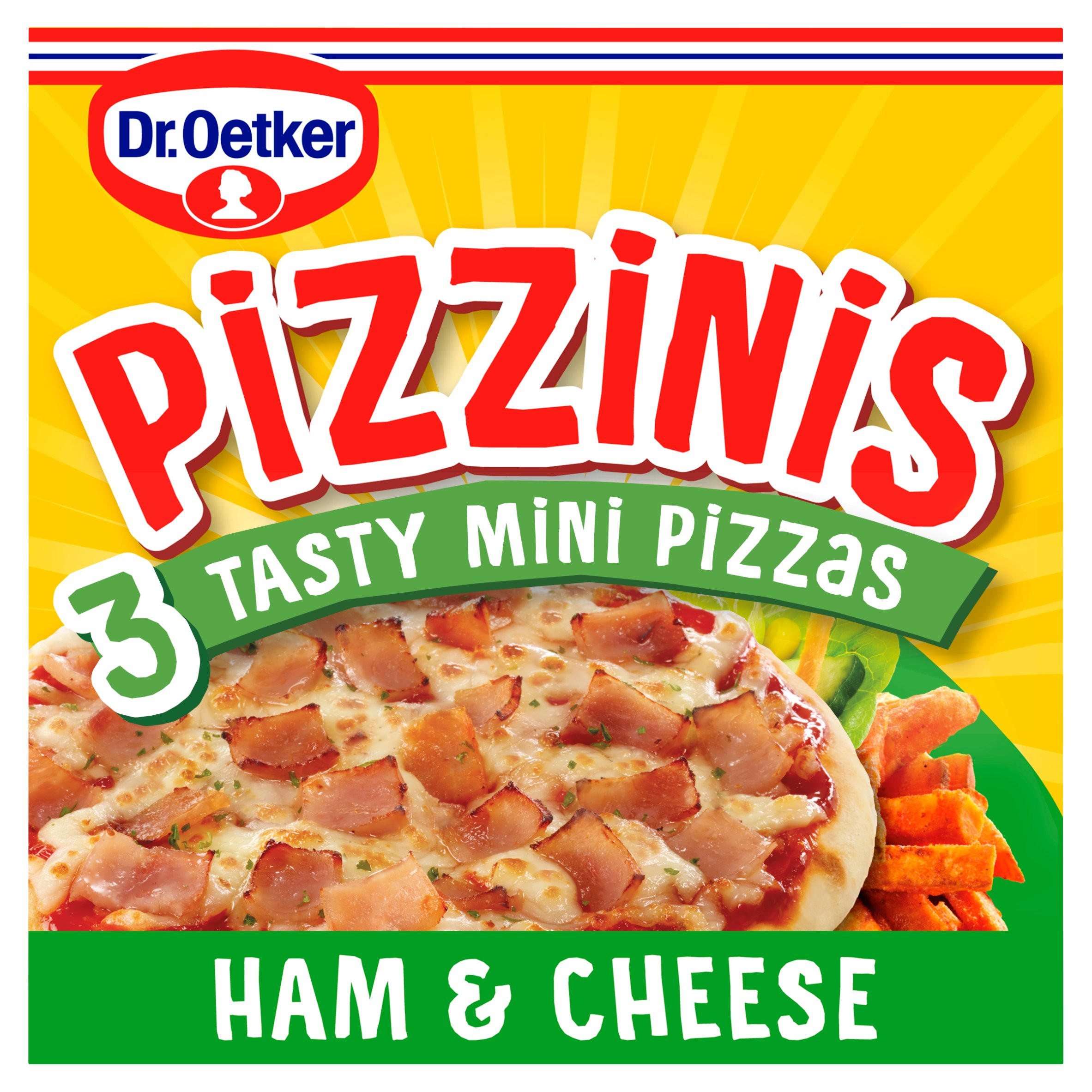 Dr. Oetker Pizzinis 3 Tasty Mini Pizzas Ham & Cheese 310g