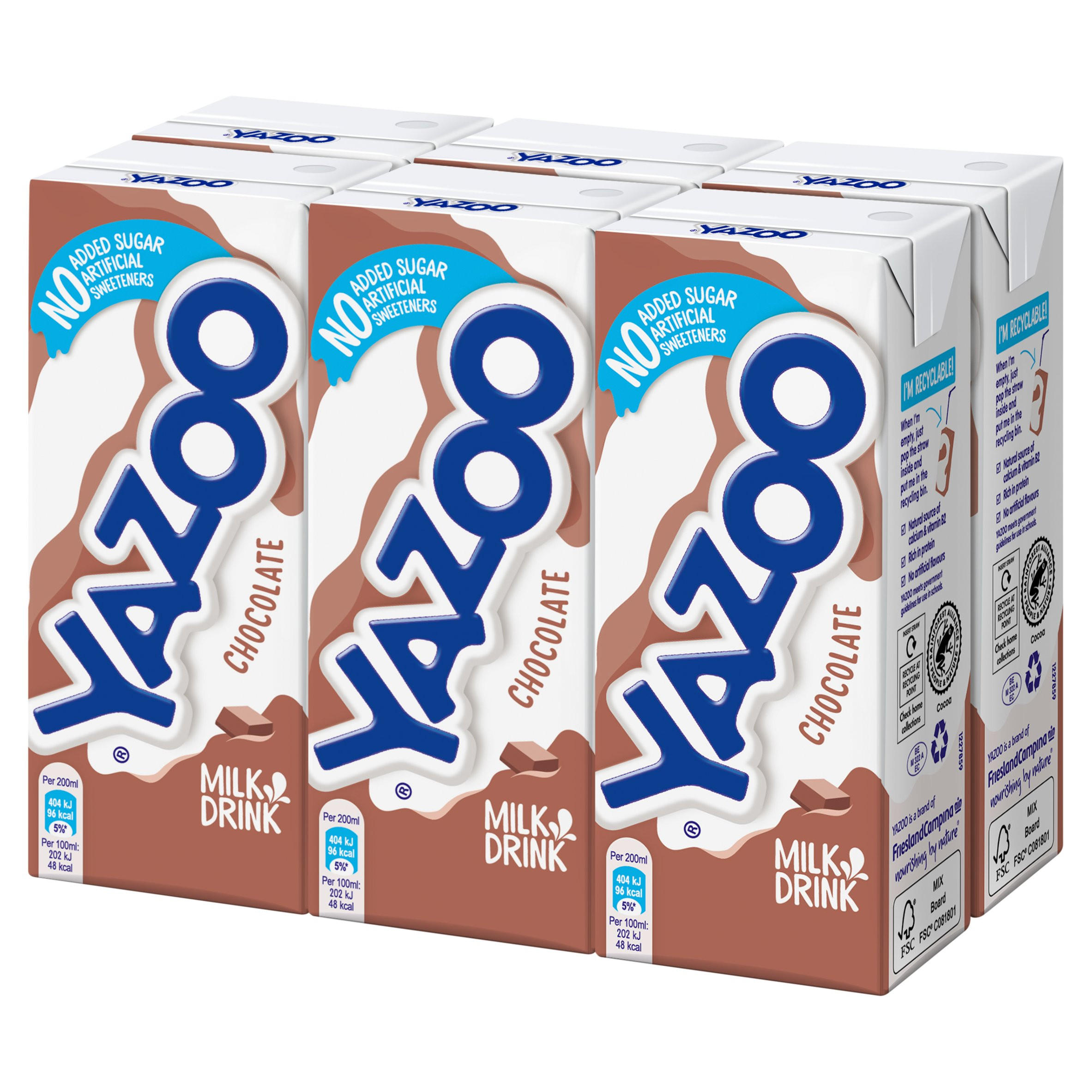 Yazoo Chocolate Milk Drink 6 x 200ml