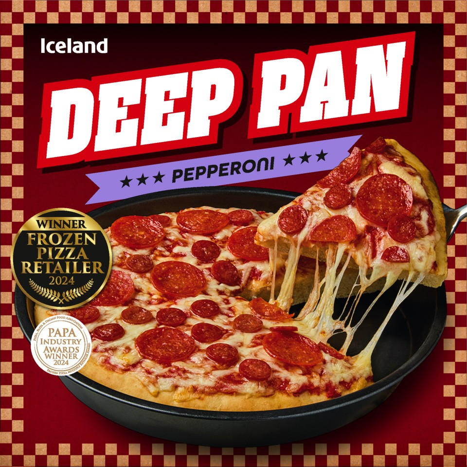 Iceland Deep Pan Pepperoni Pizza 378g