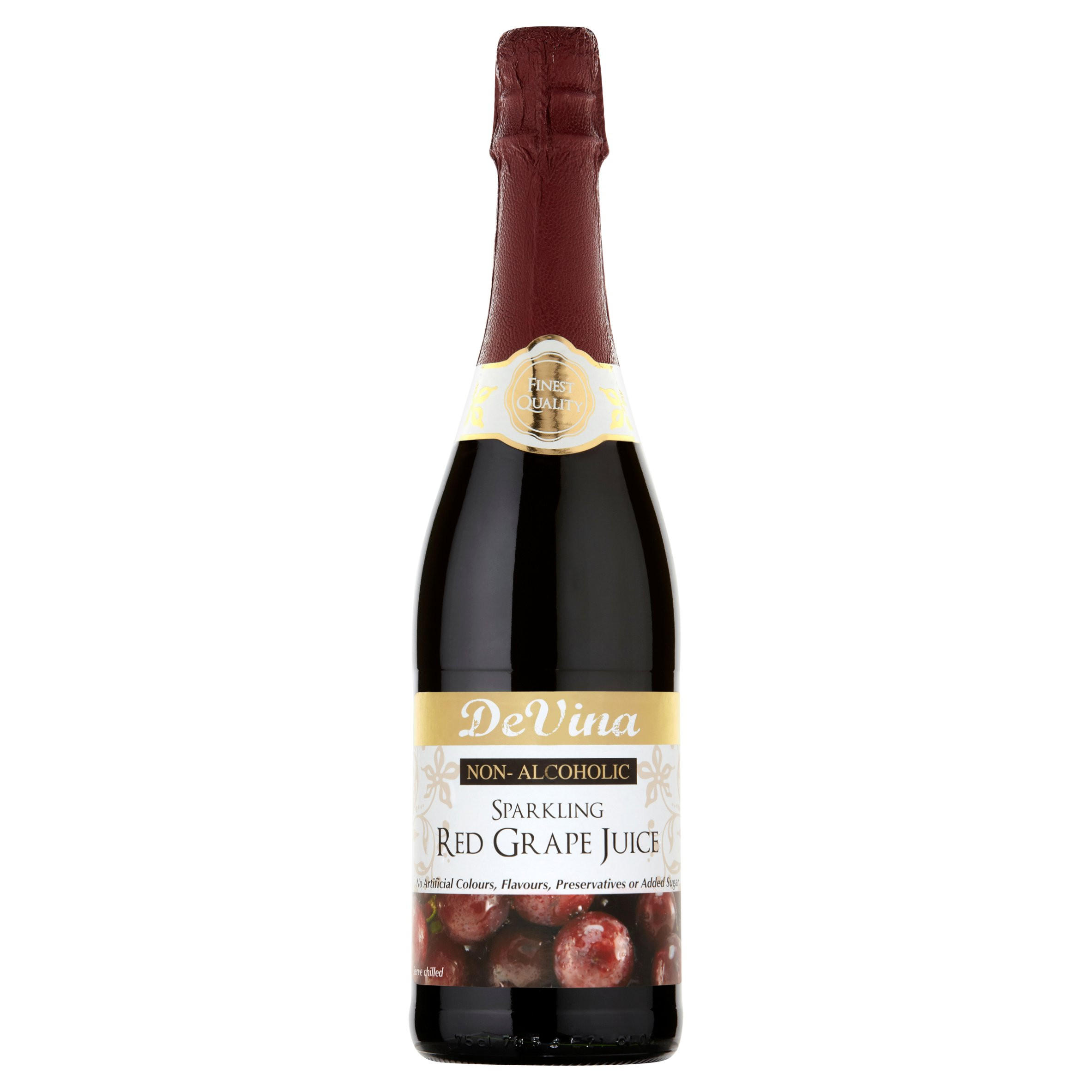 De Vina Non-Alcoholic Sparkling Red Grape Drink 75cl