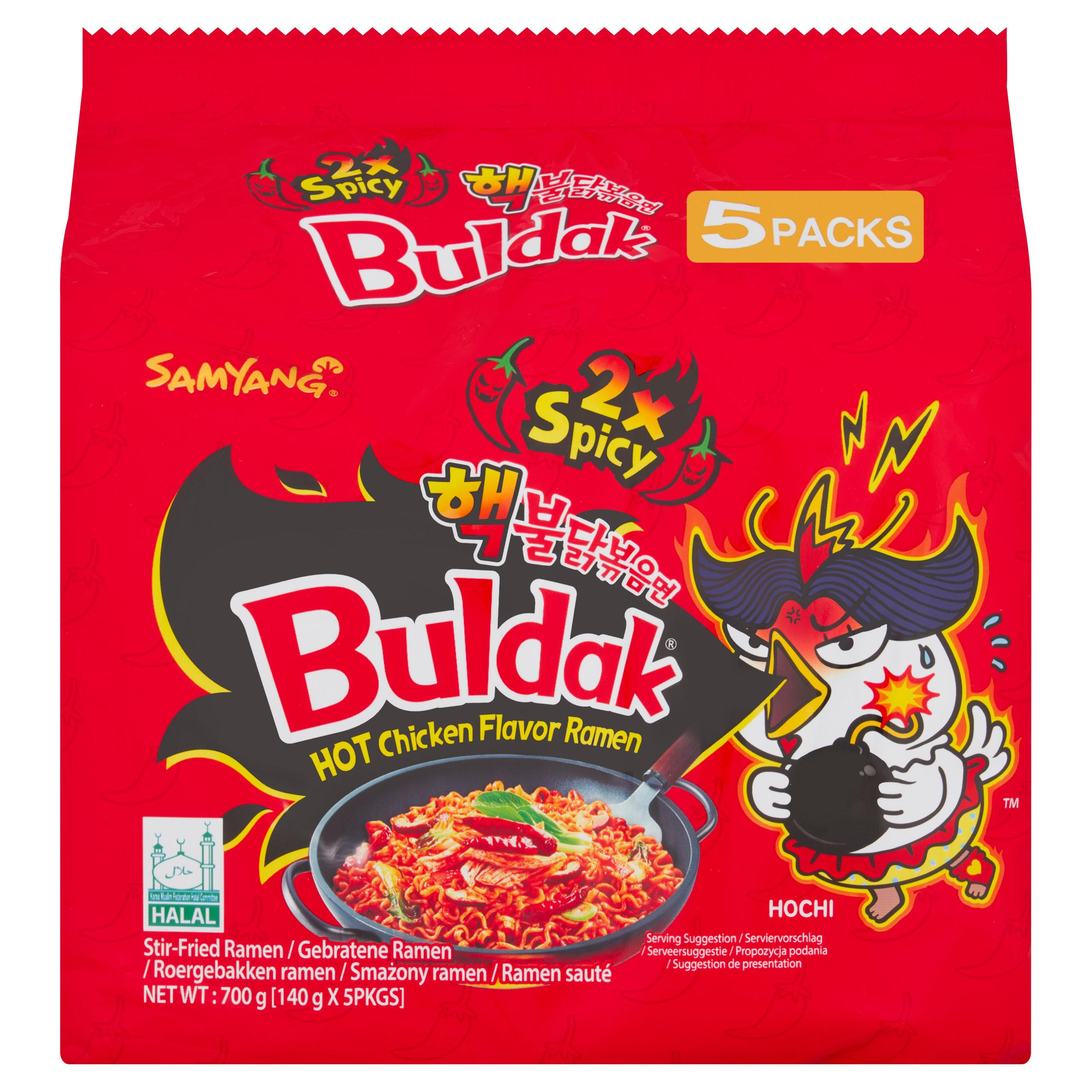 Samyang Buldak Hot Chicken Flavor Ramen 5 x 140g (700g)