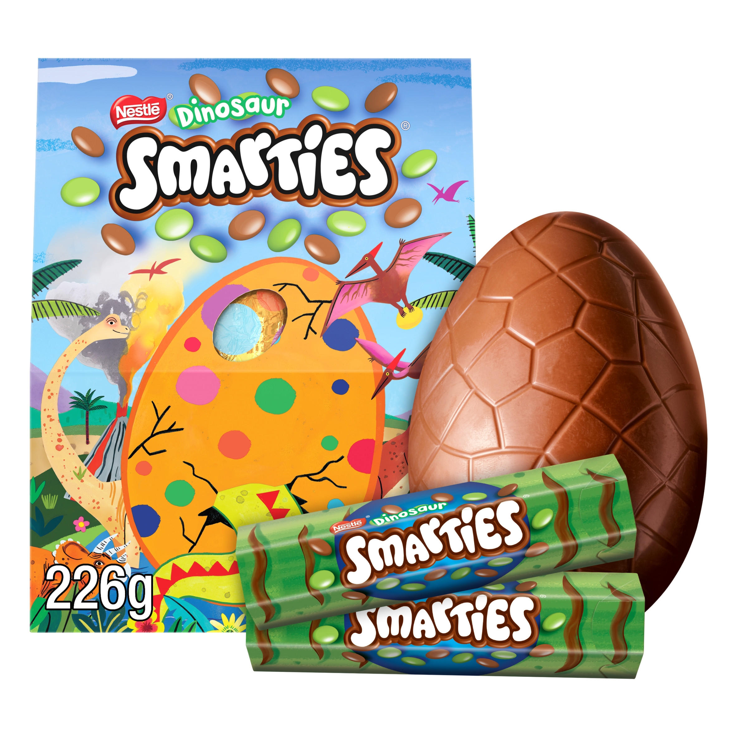 Smarties Dinosaur Milk Chocolate Giant Easter Egg 226g
