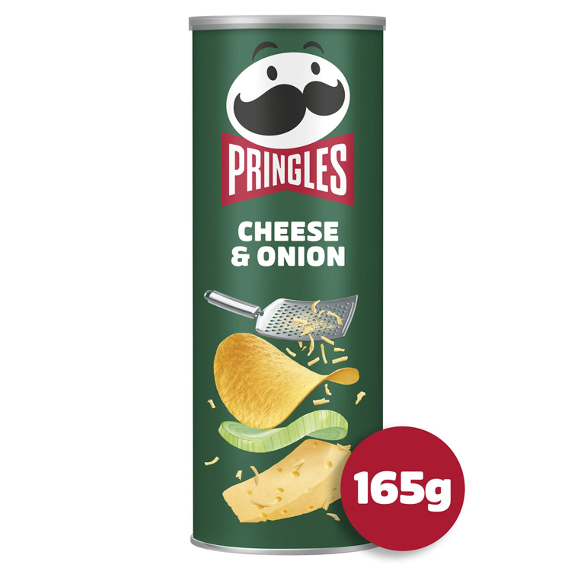 Pringles Cheese & Onion Crisps Can 165g