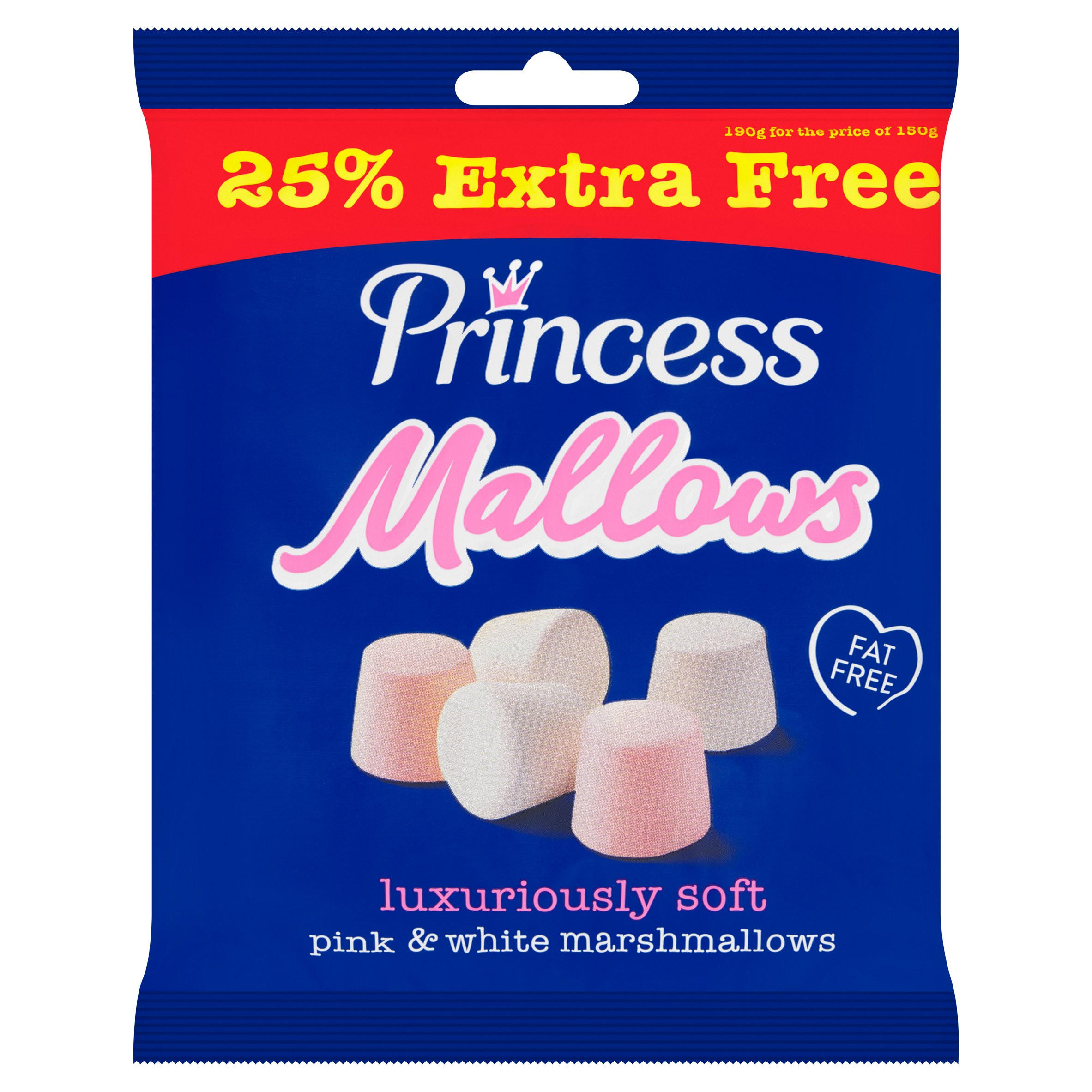 Princess Mallows Pink & White Marshmallows 190g