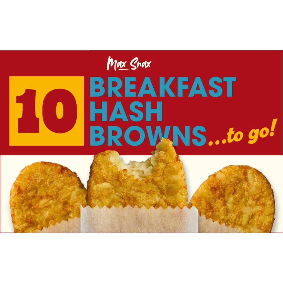Max Snax 10 Breakfast Hashbrowns 500g