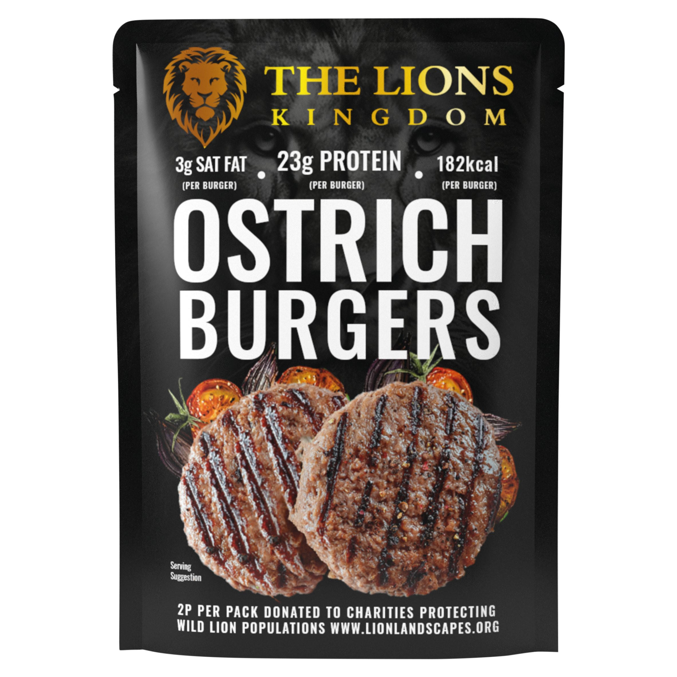 The Lions Kingdom Ostrich Burgers 240g