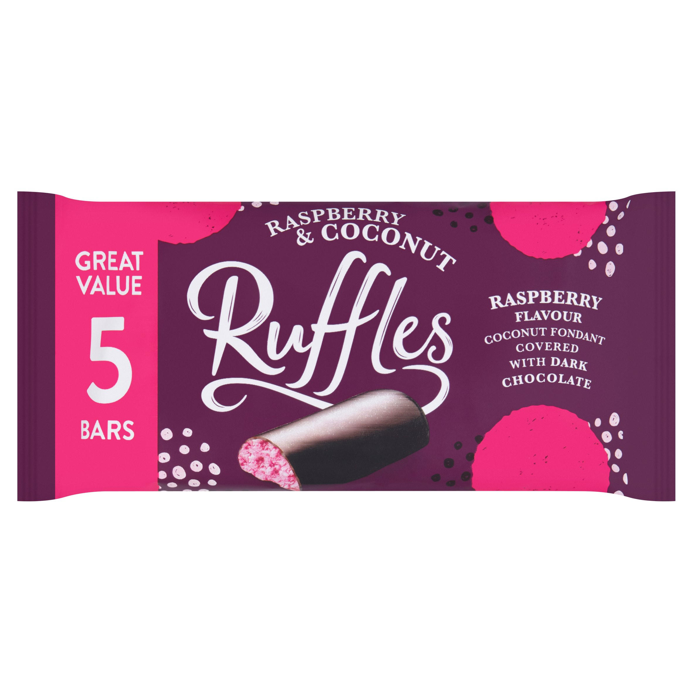 Ruffles Raspberry & Coconut Flavour Bars 5 x 26g