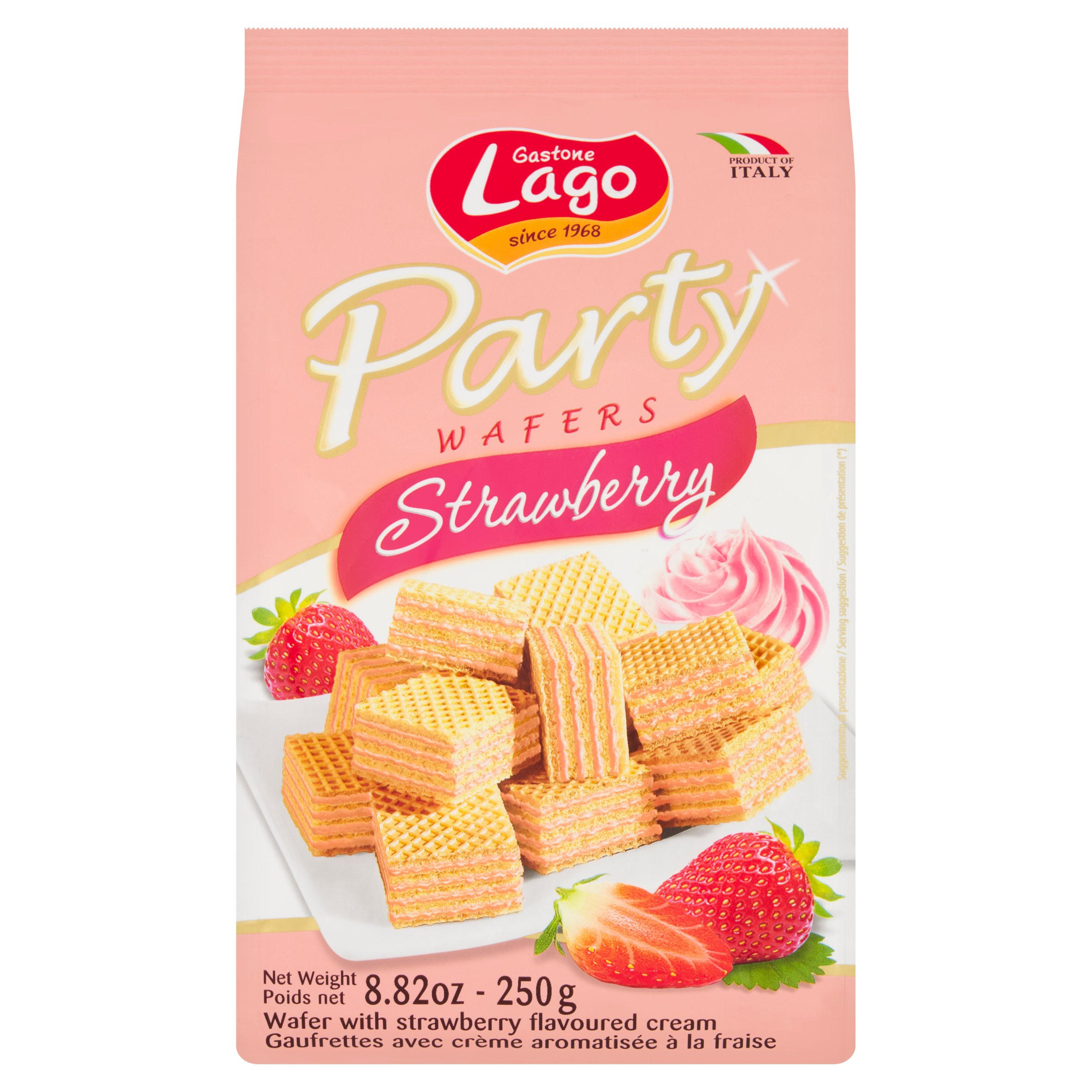 Gastone Lago Strawberry Party Wafers 250g