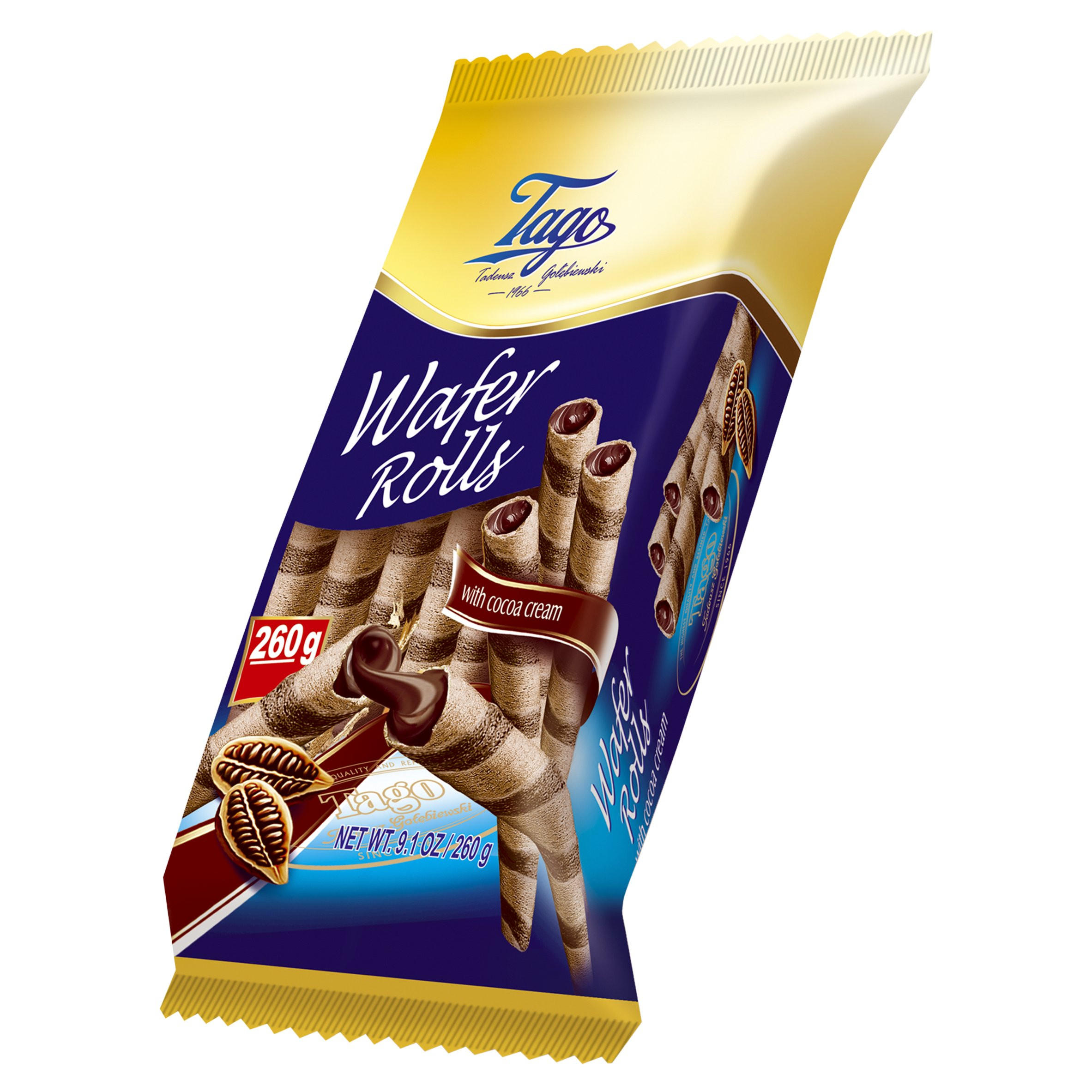 Tago Wafer Rolls with Cocoa Cream 260g