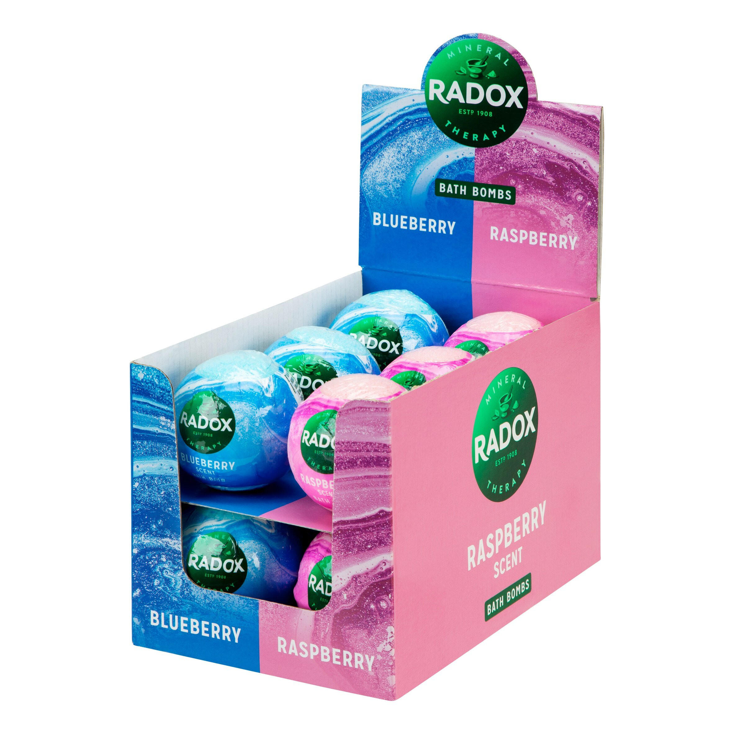 RADOX Mineral Therapy Bath Bomb Blueberry or Raspberry 100g (Variety may vary)