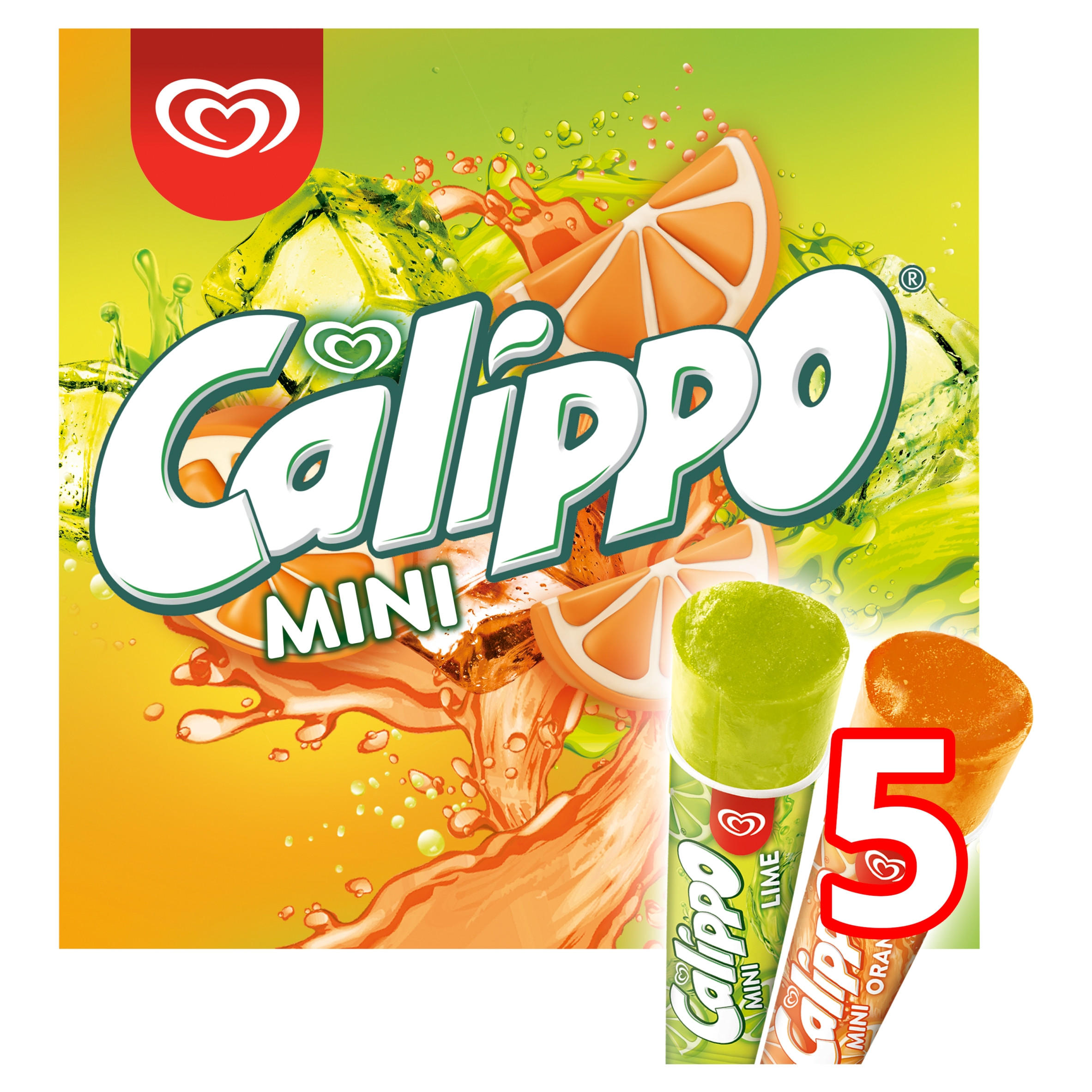 Wall's Calippo Ice Lollies Orange & Lemon-Lime 5 x 80 ml