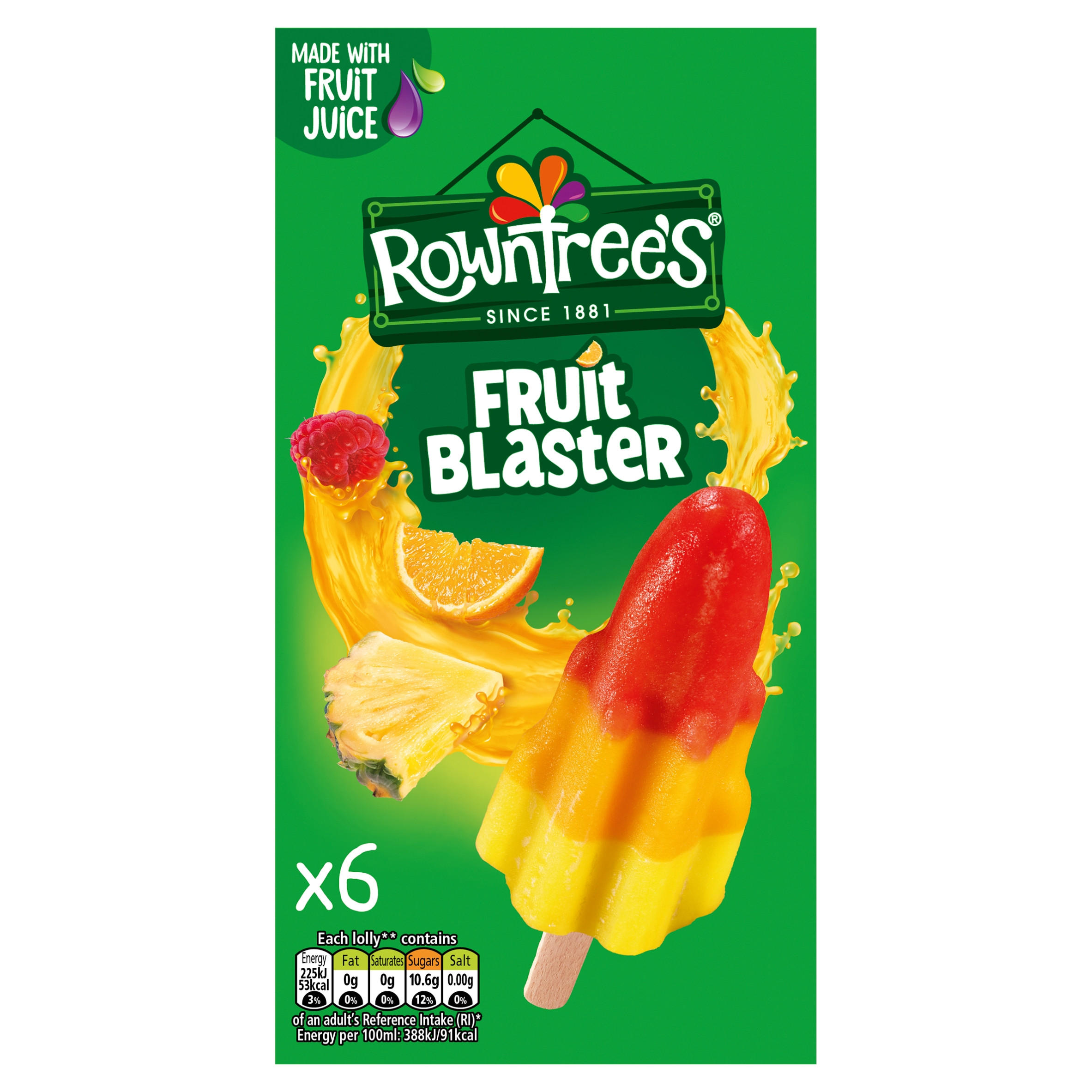 Rowntree's Fruit Blaster 6 x 58ml
