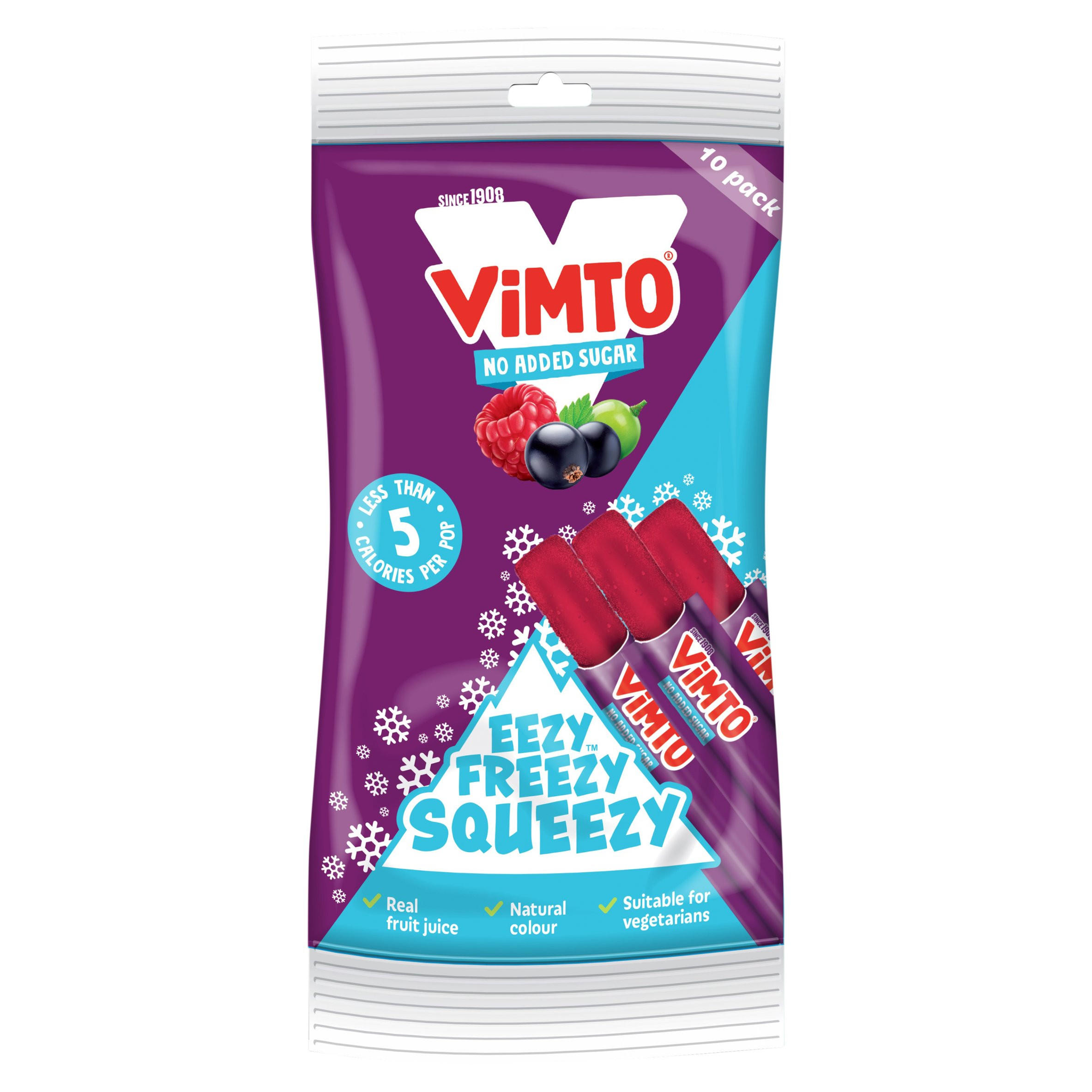 Vimto No Added Sugar Eezy Freezy Squeezy 10 x 40ml (400ml)
