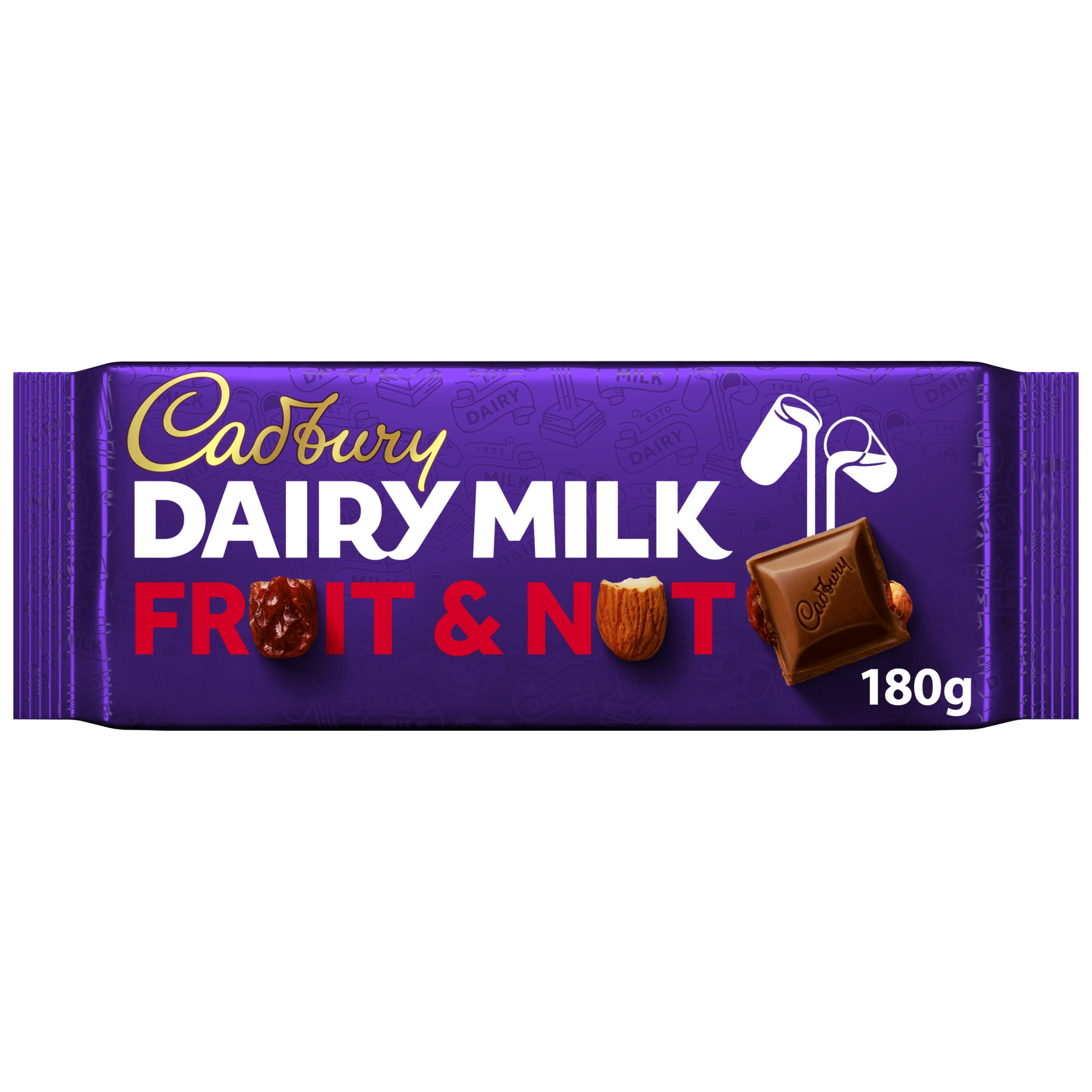 Cadbury Dairy Milk Fruit and Nut Chocolate Bar 180 g