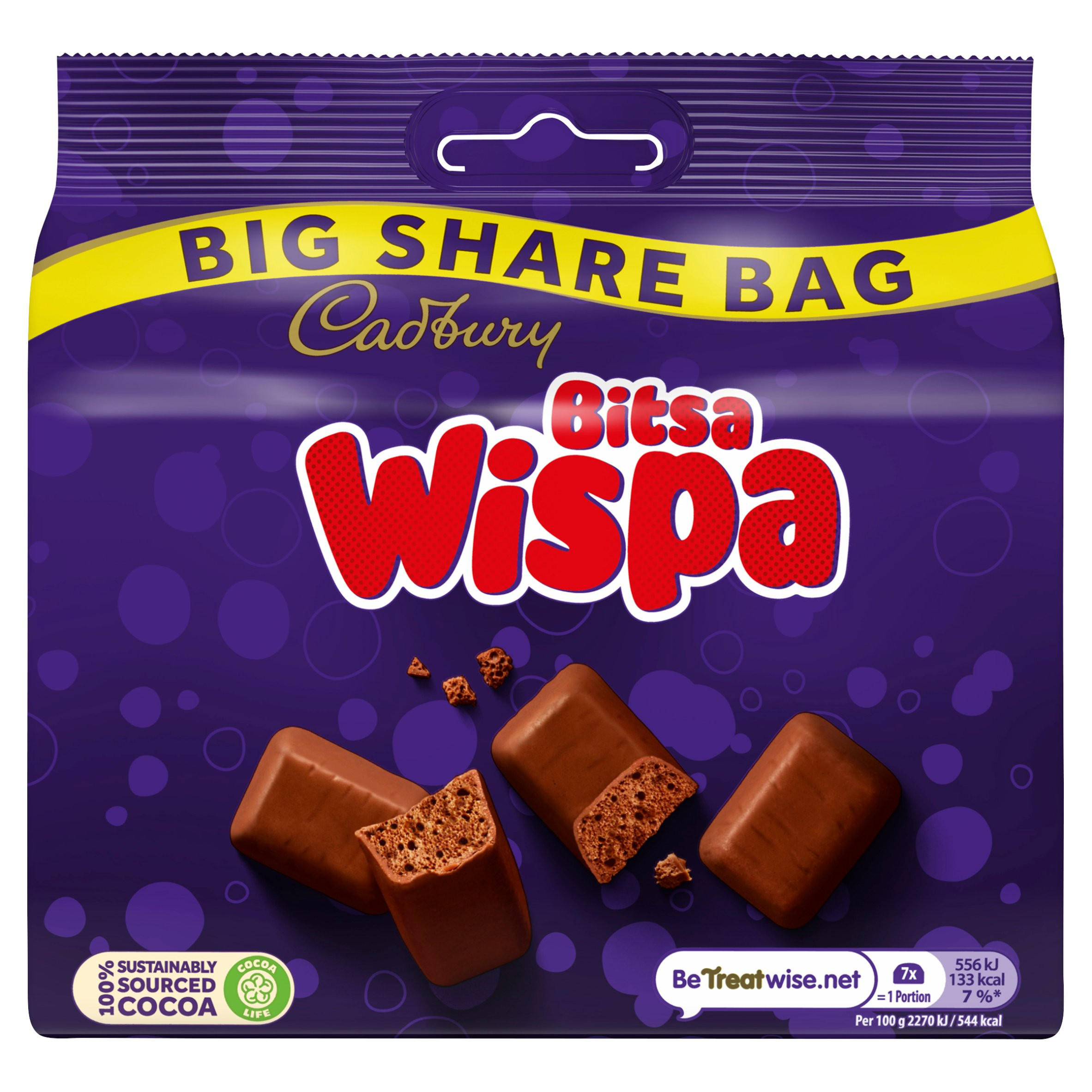 Cadbury Bitsa Wispa Chocolate Sharing Bag 185.5 g