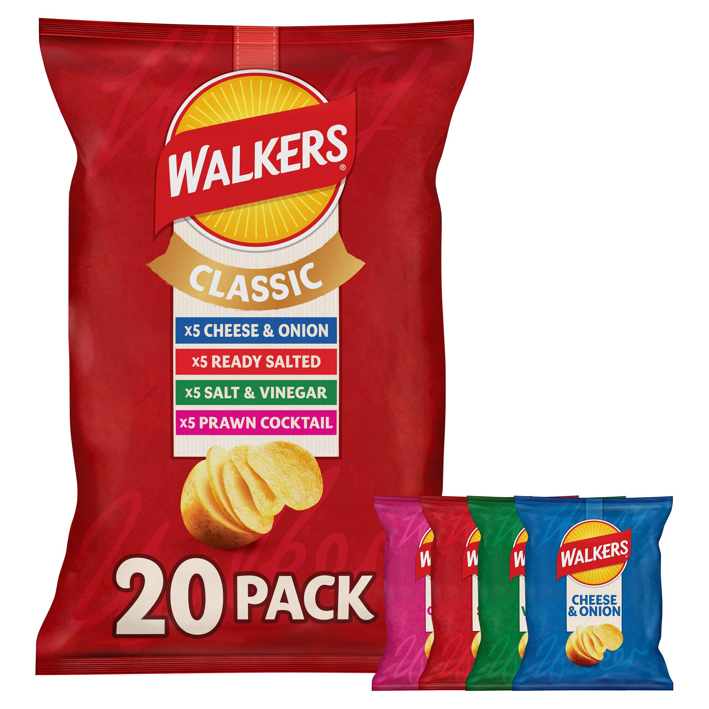 Walkers Classic Variety Multipack Crisps 20 x 25g