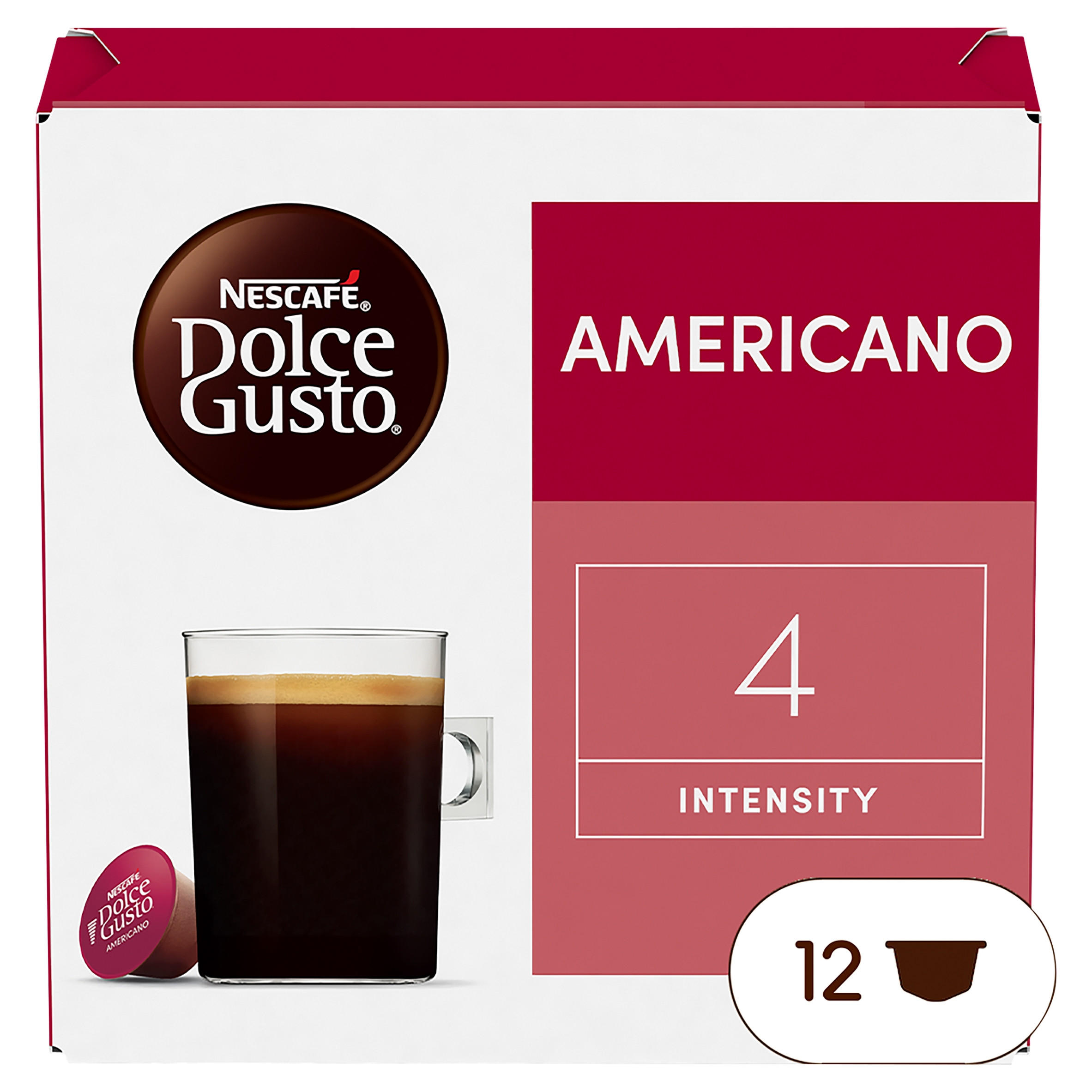 Nescafe Dolce Gusto Americano Coffee Pods X12