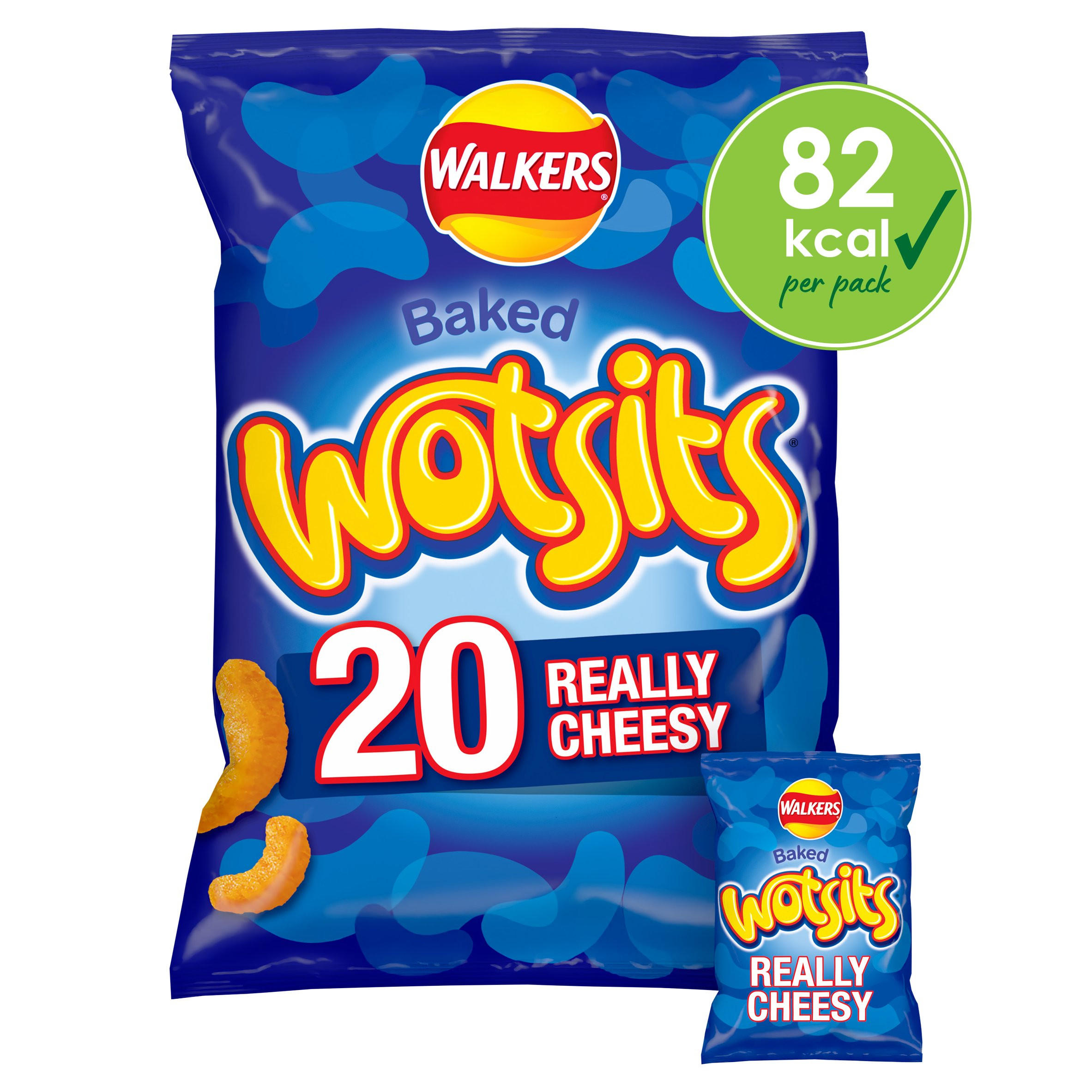 Walkers Wotsits Cheese Multipack Snacks Crisps 20x16.5g