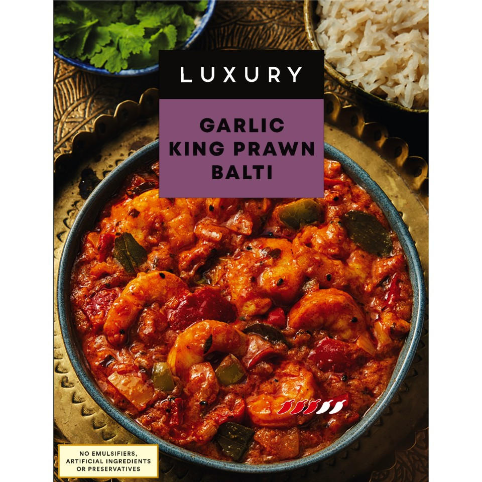 Iceland Luxury Garlic King Prawn Balti 400g