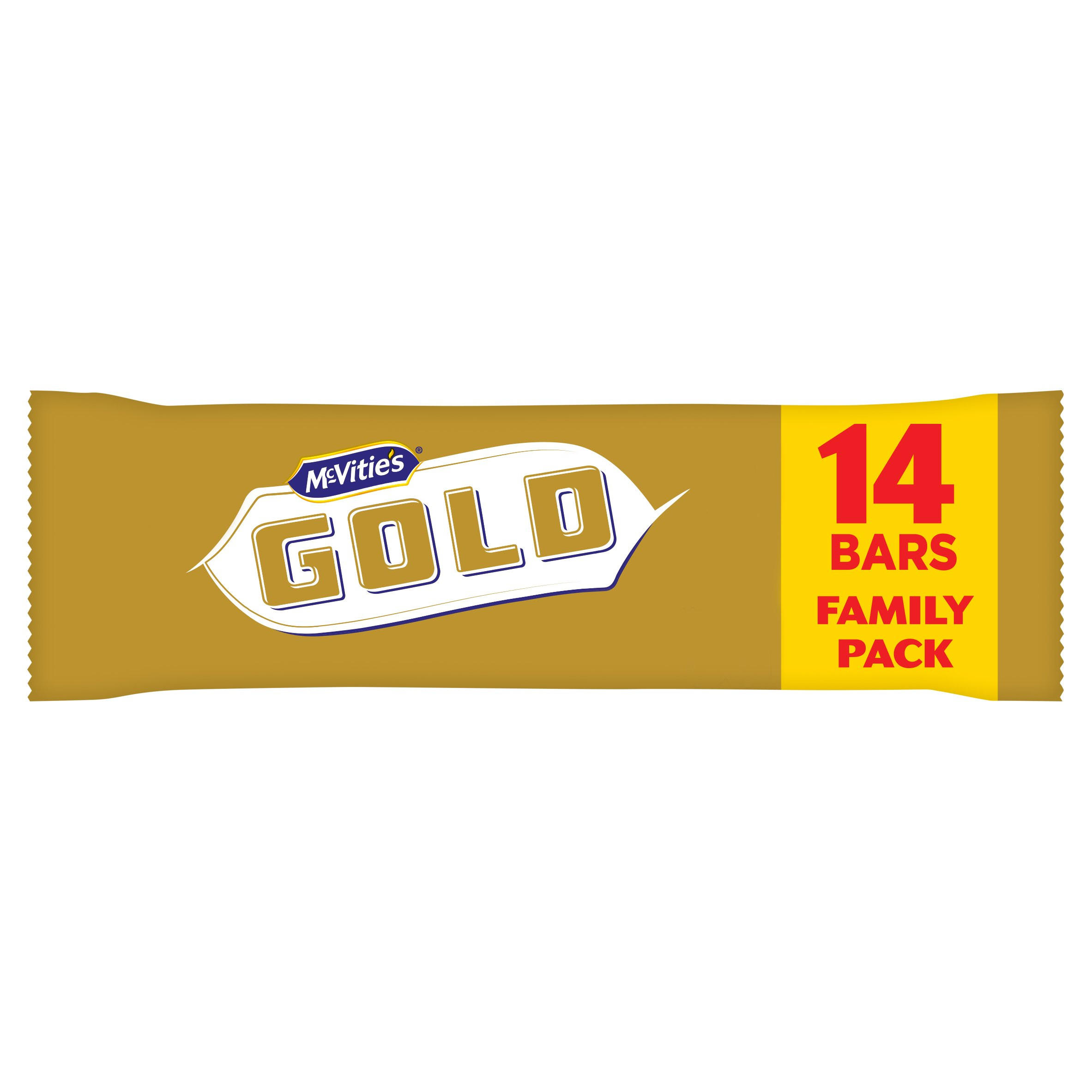 McVitie's Gold Caramel Biscuit Bars Multipack 14 Pack, 2x124g