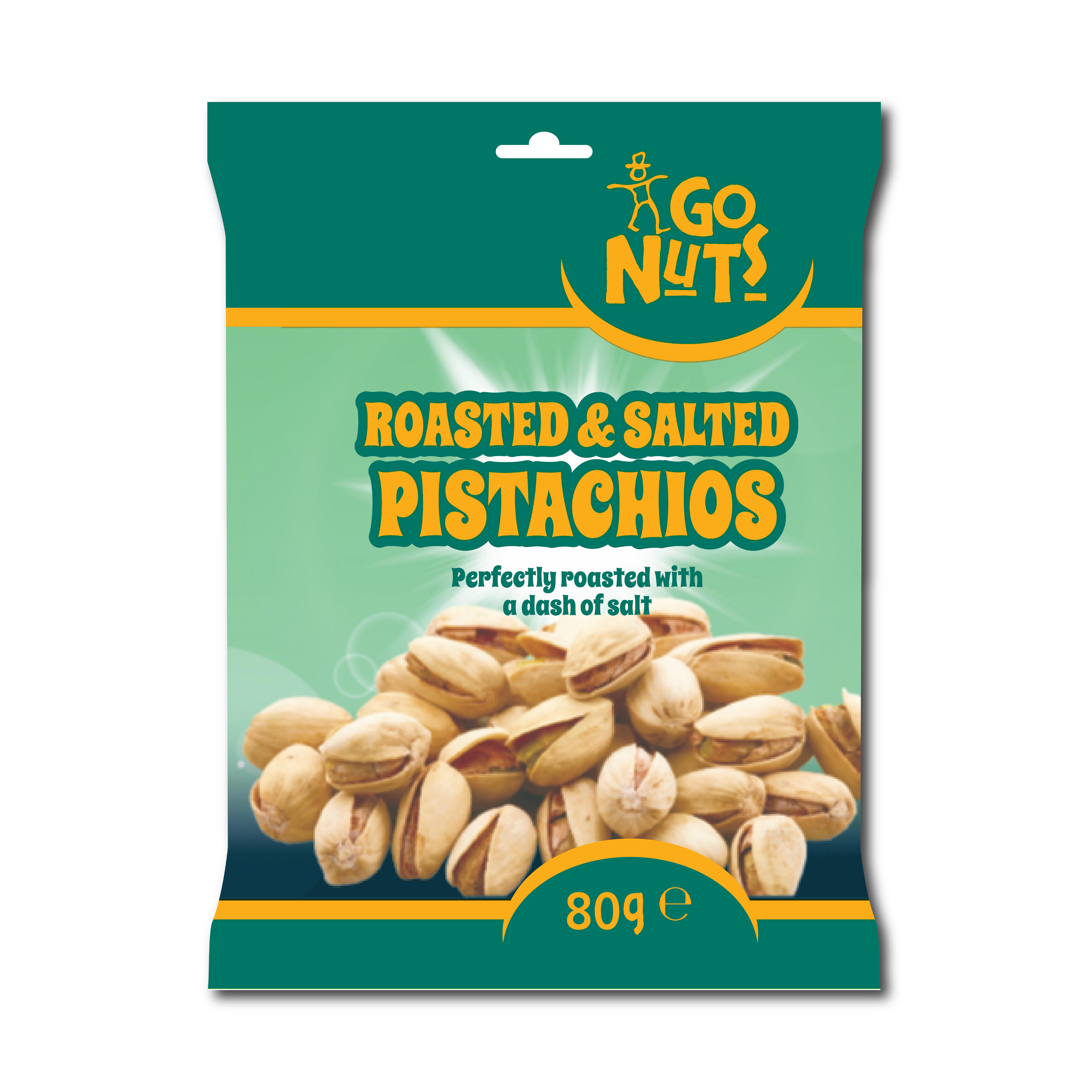 Go Nuts Roasted & Salted Pistachios 80g