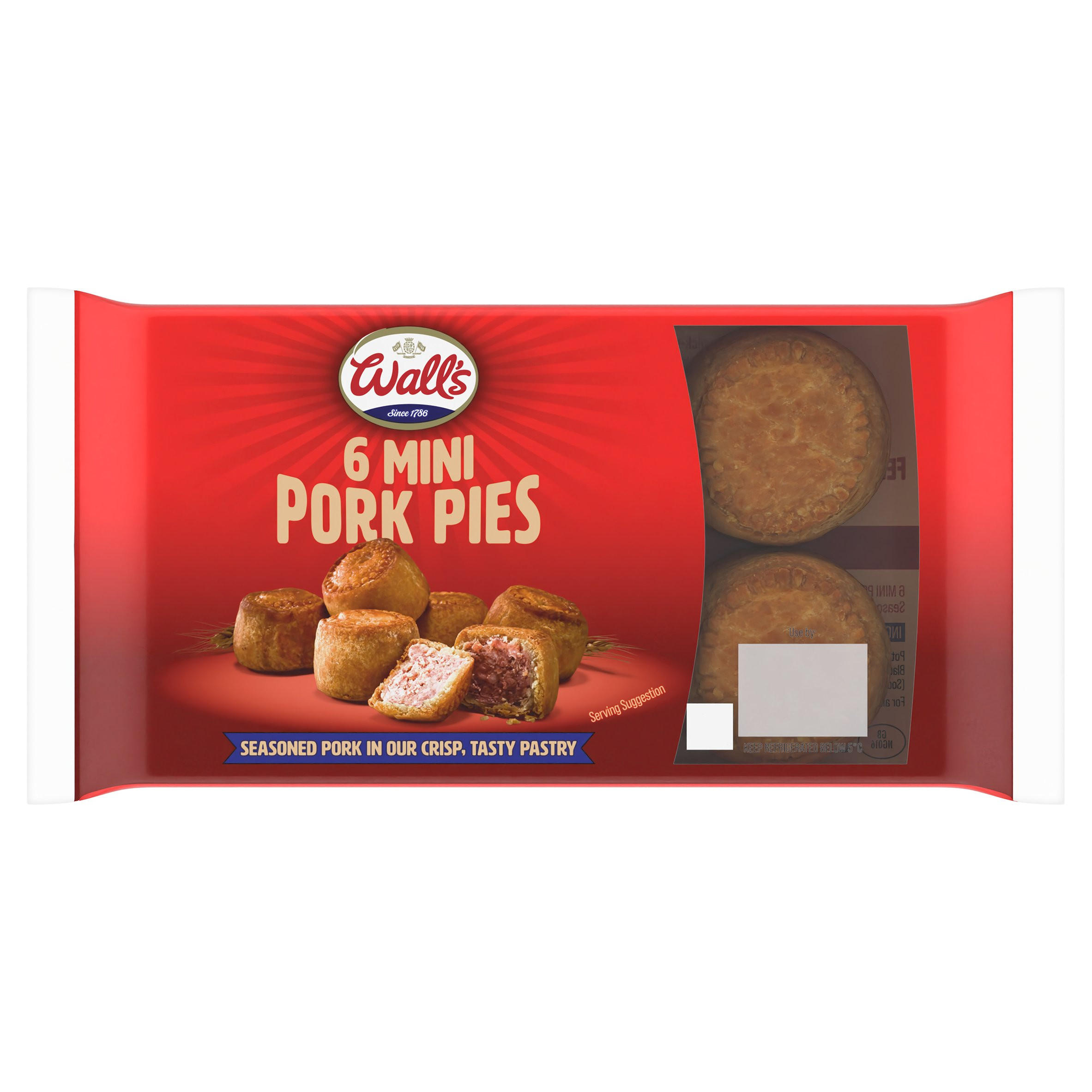 Wall's 6 Mini Pork Pies 300g