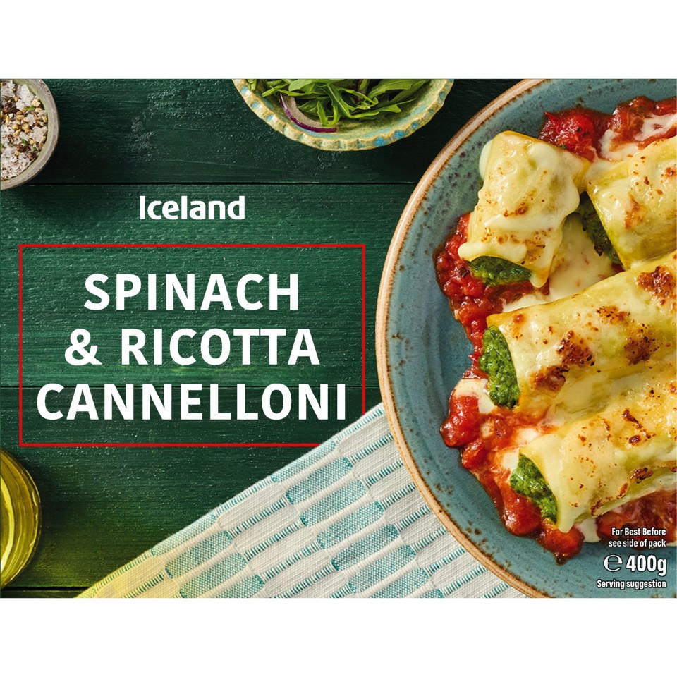Iceland Spinach & Ricotta Cannelloni 400g