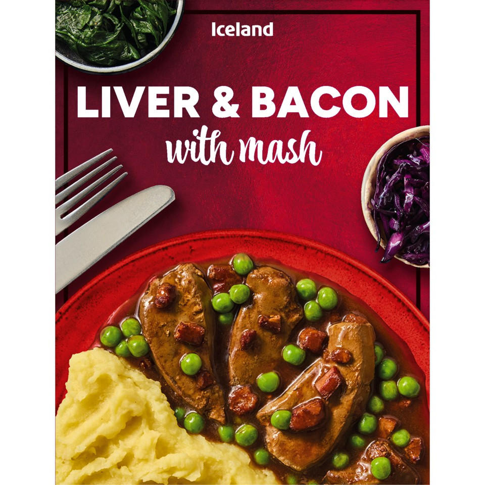 Iceland Liver & Bacon with Mash 400g