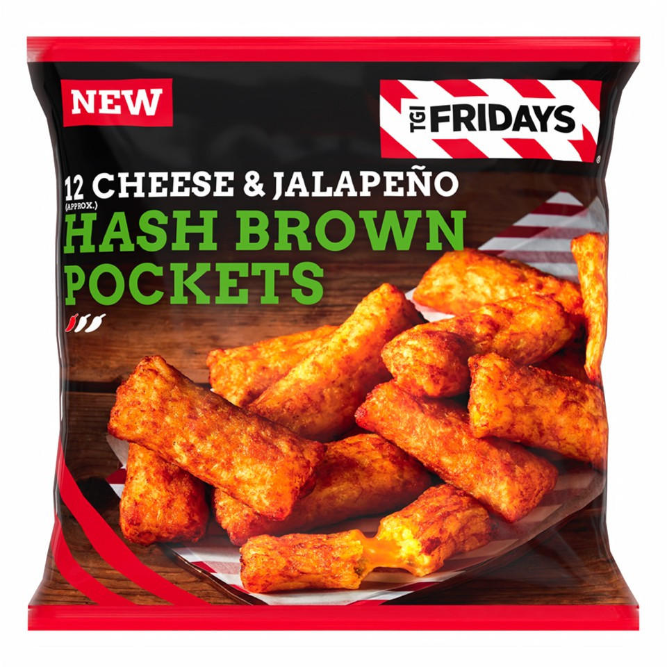 TGI Fridays 12 (APPROX.) Cheese & Jalapeño Hash Brown Pockets 420g