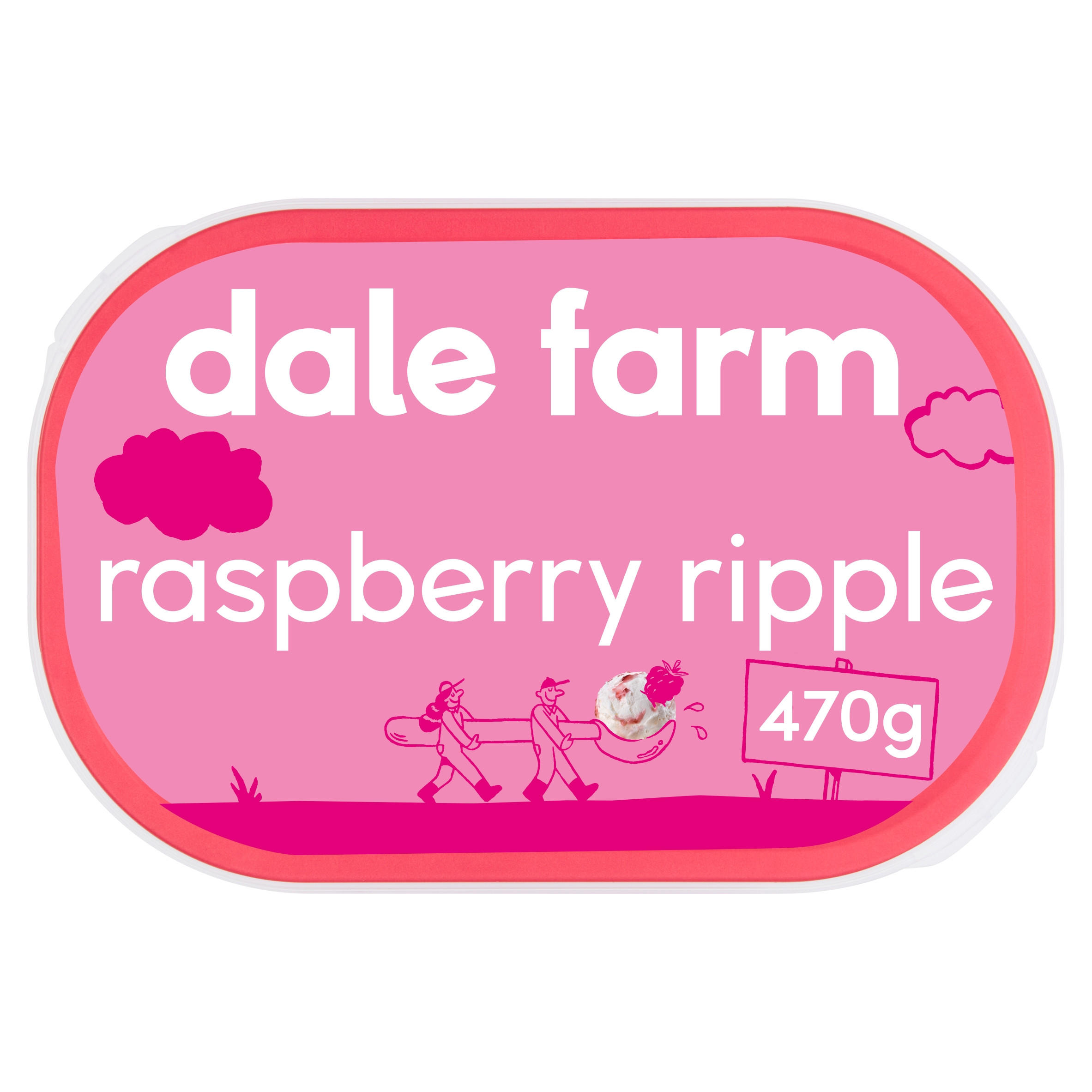 Dale Farm Raspberry Ripple Ice Cream 900ml