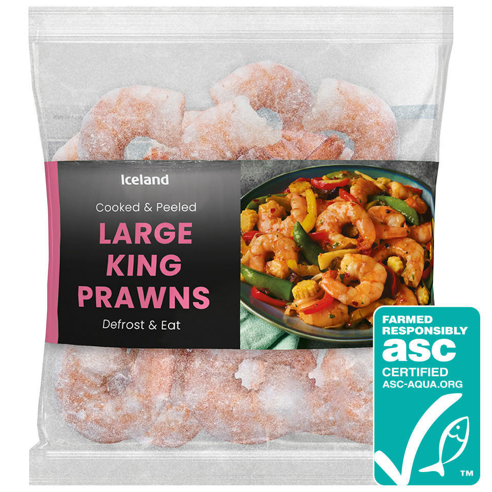 Iceland Cooked & Peeled Large King Prawns 240g