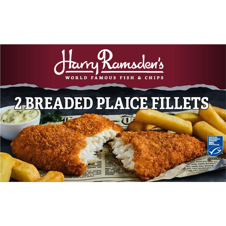 Harry Ramsden’s 2 Breaded Plaice Fillets 280g