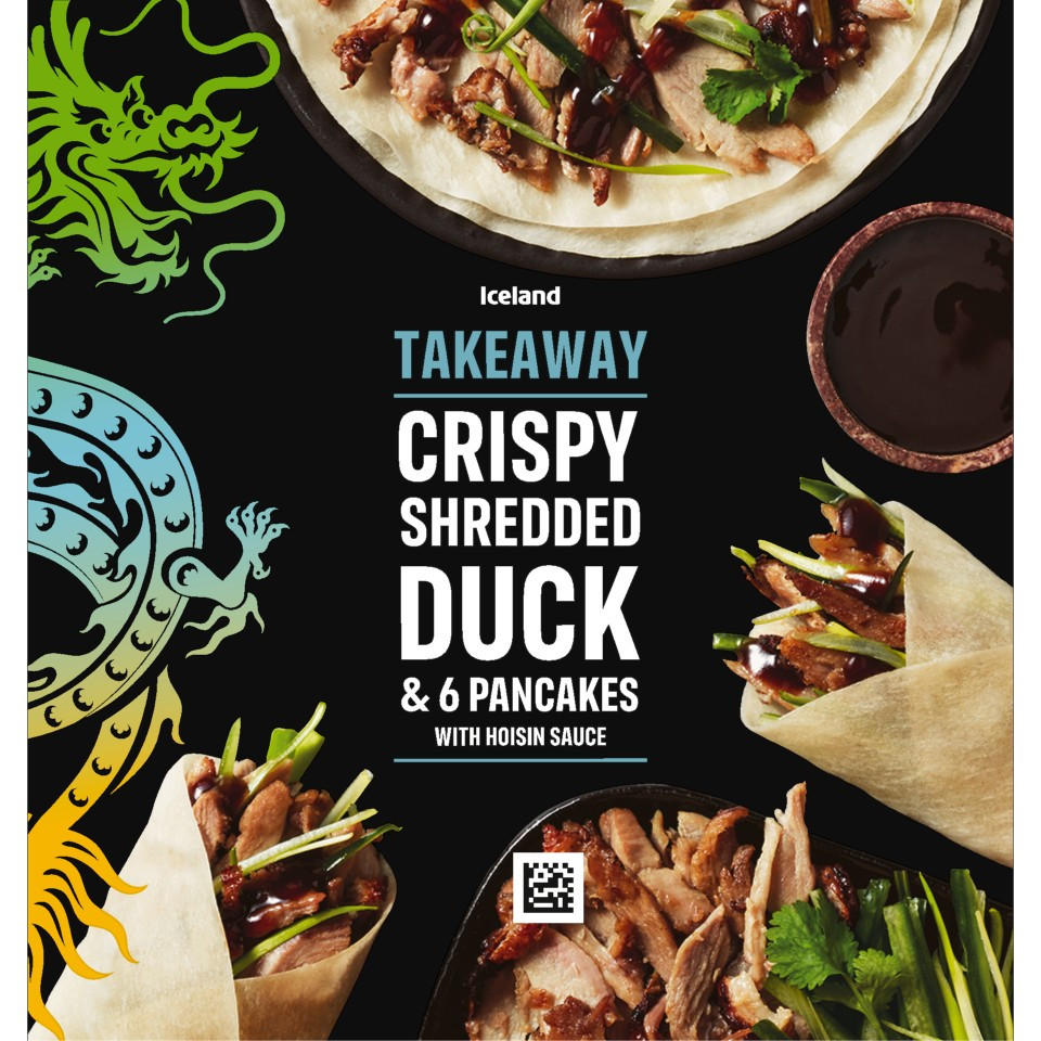 Iceland Take Away Crispy Shredded Duck & 6 Pancakes 230g