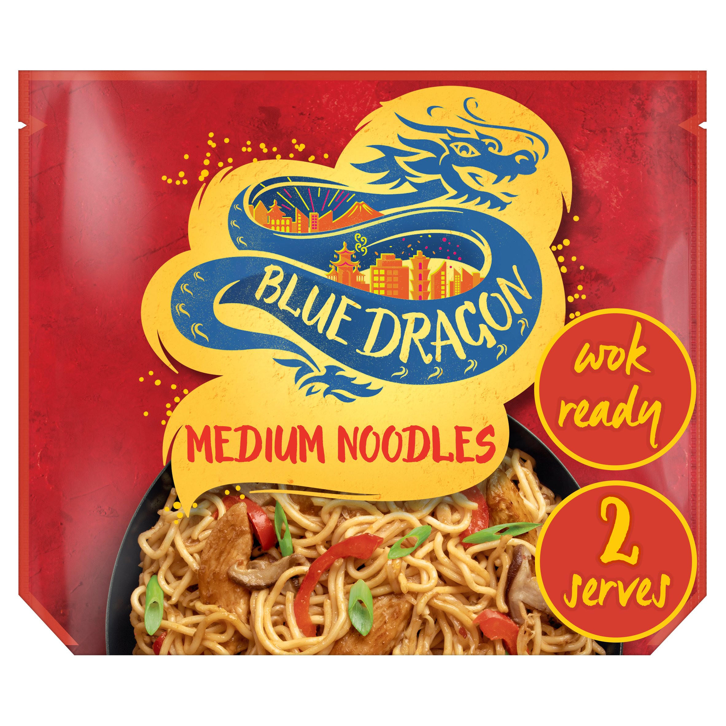 Blue Dragon Medium Noodles Wok Ready 300g