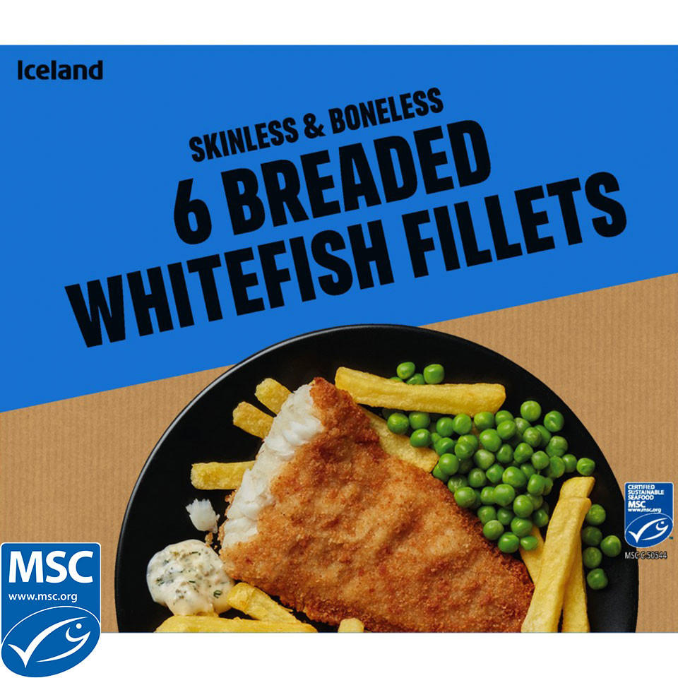 Iceland 6 Breaded Whitefish Fillets 600g